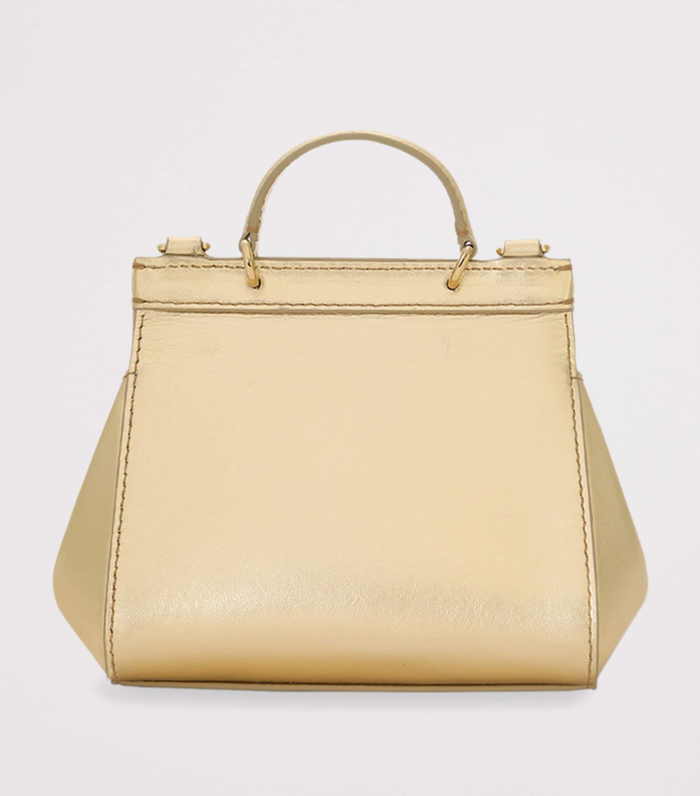 Mini Leather Sicily Shoulder Bag 87601-GOLD Image 3