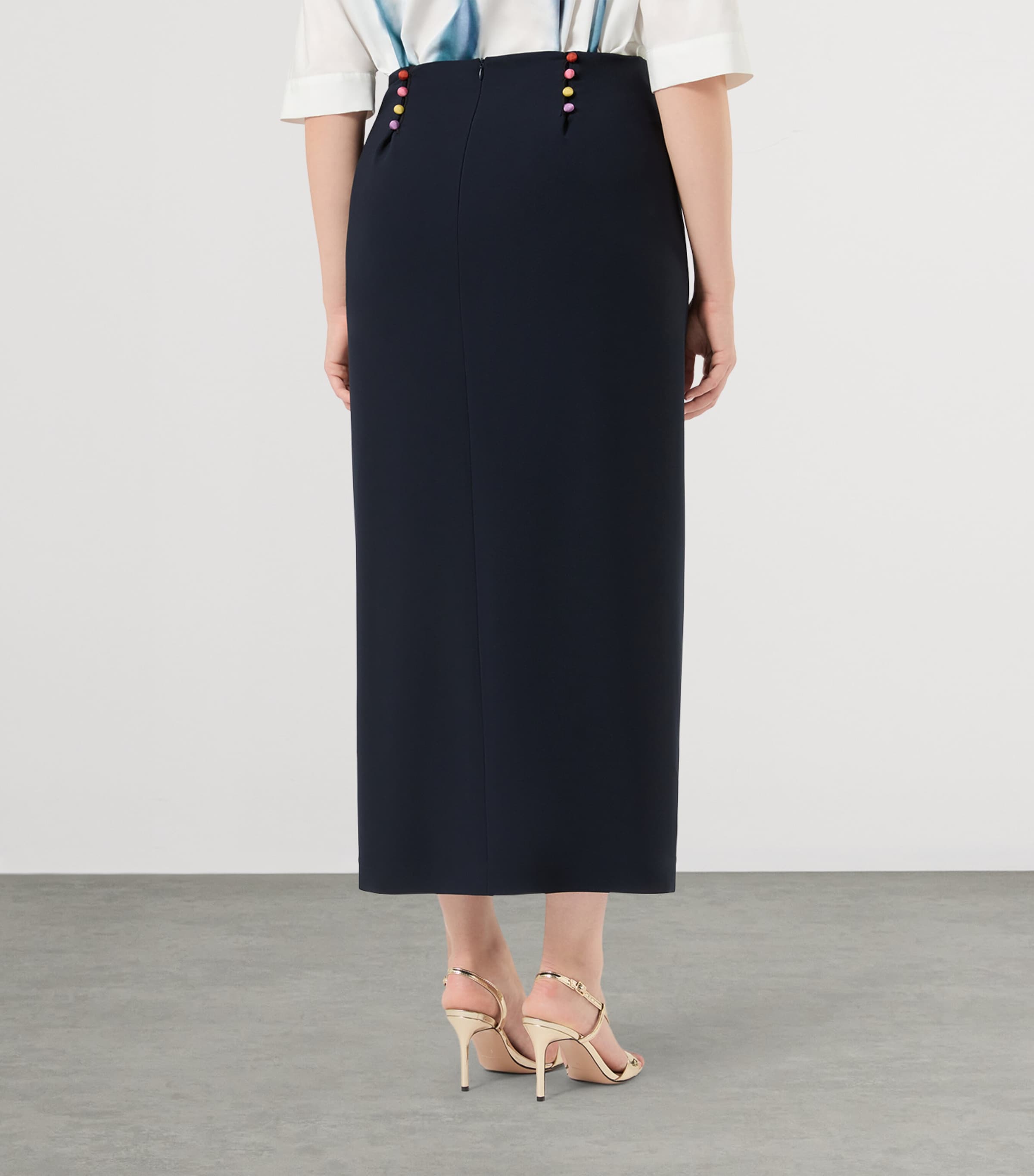 Marina Rinaldi Womens Embellished Midi Skirt Midnightblue Image 4
