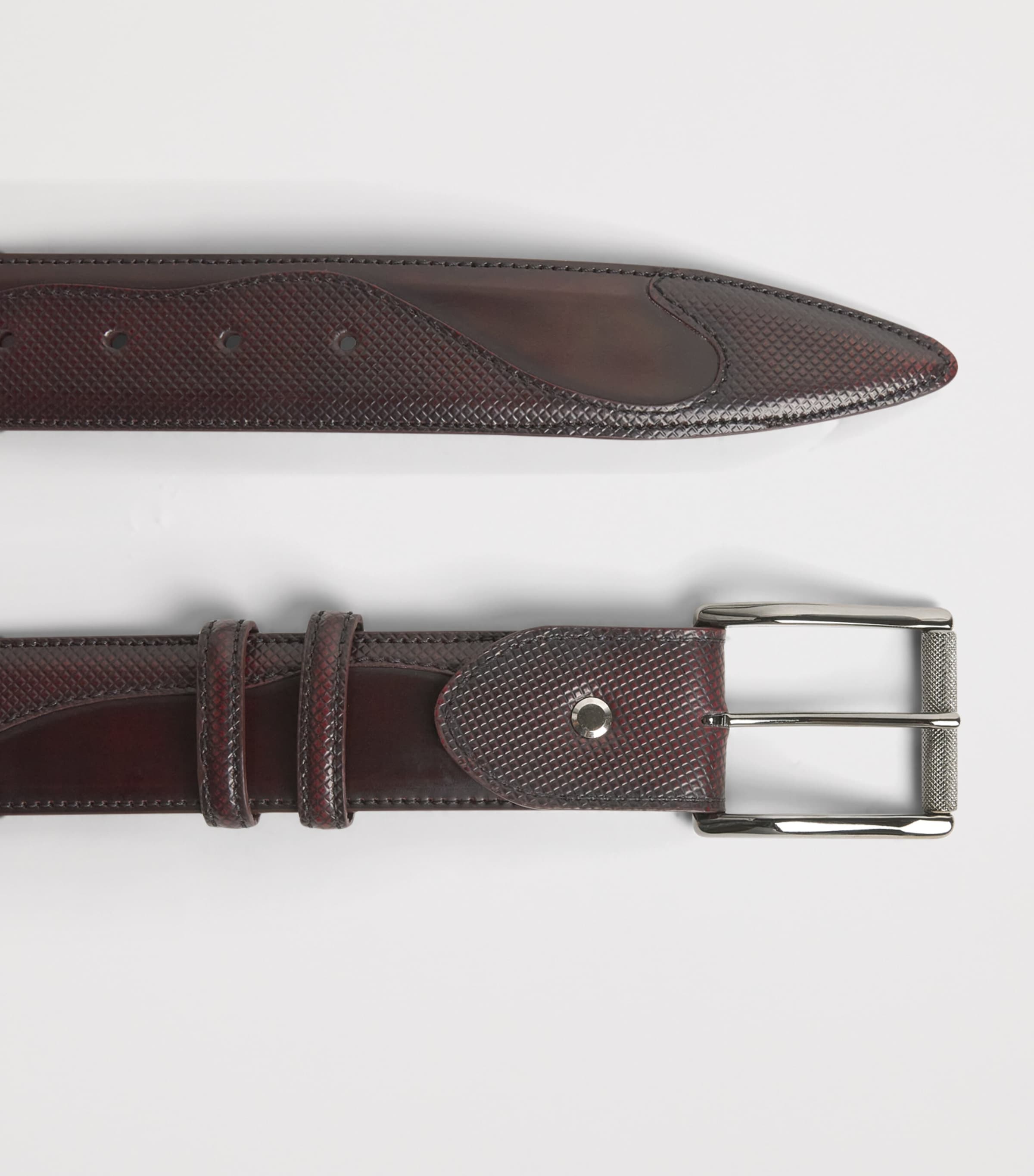 Elliot Rhodes Leather Belafonte Belt Wine Image 3
