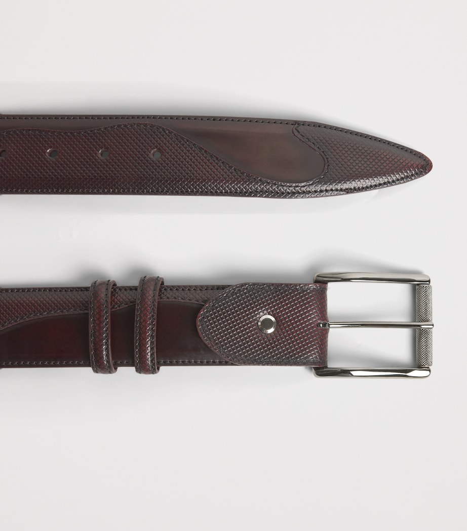 Elliot Rhodes Leather Belafonte Belt Wine Image 3