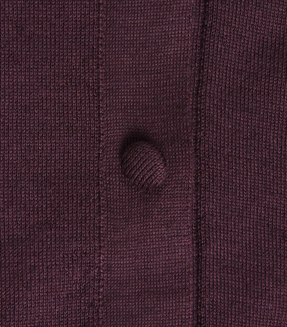 Cashmere-Silk Worth Cardigan AUBERGINE Image 5