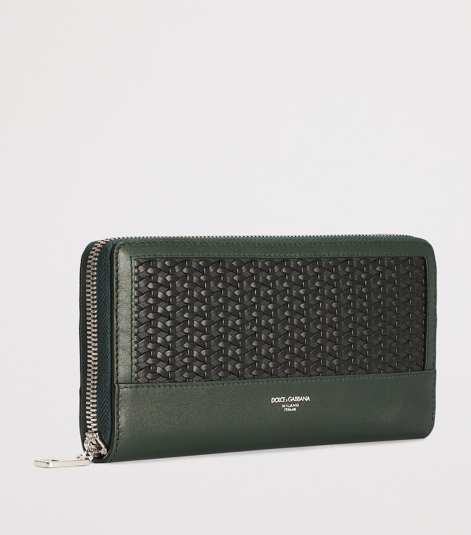 Calfskin Plongé Zip-Around Wallet 89868-GREEN/BLACK Image 2