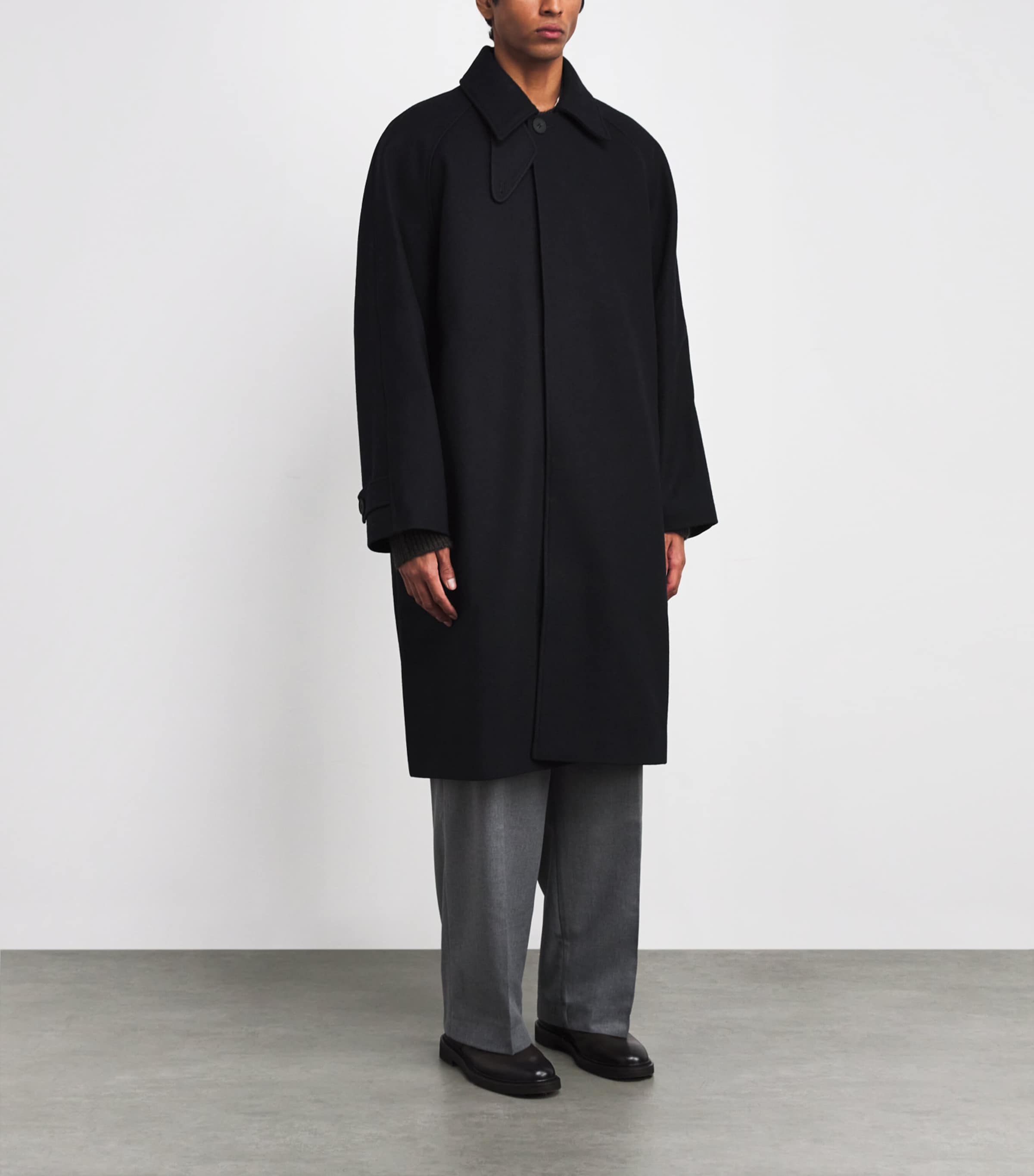 Wool-Blend Cabo Overcoat DARK NAVY Image 3