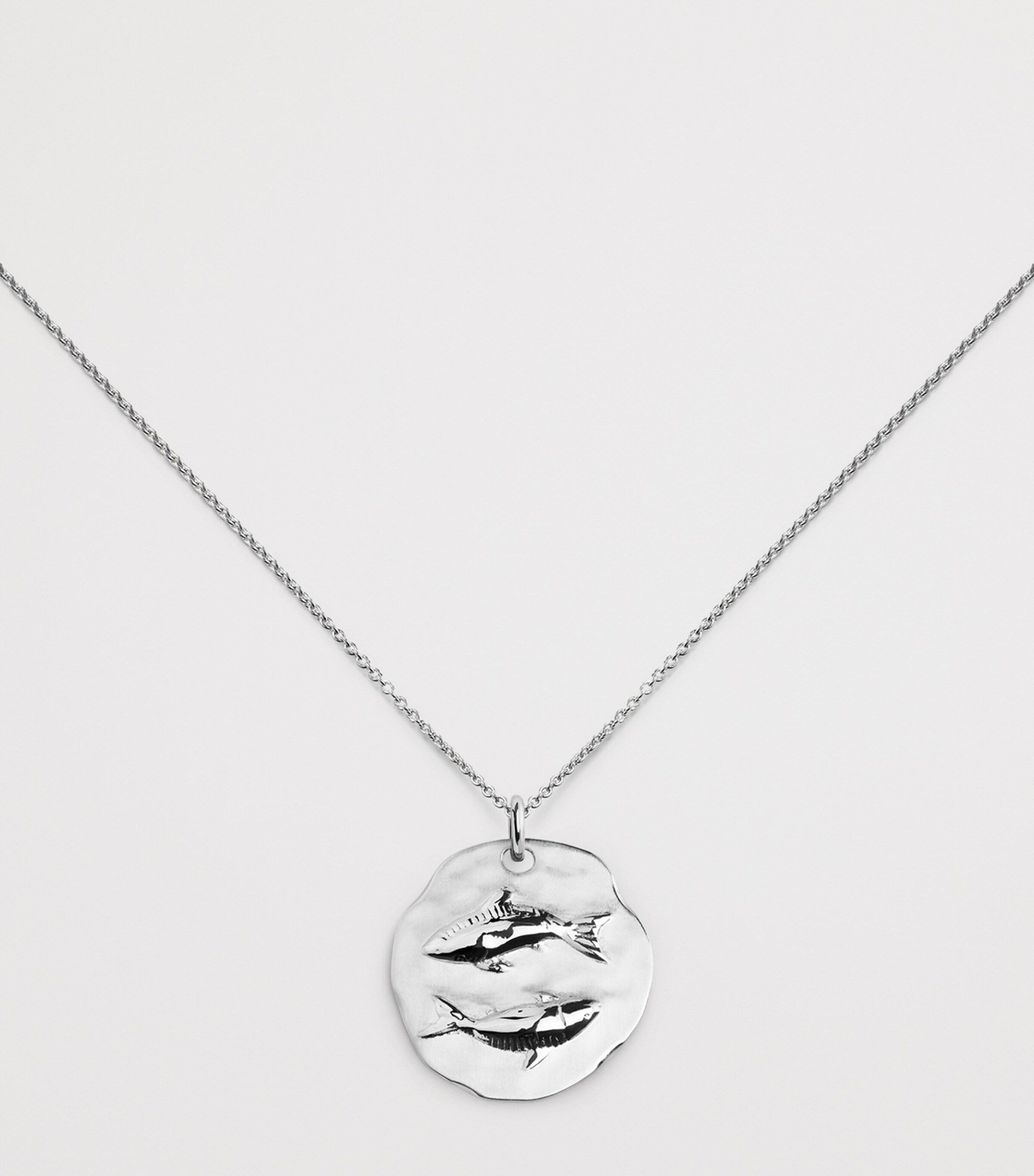 Monica Vinader Sterling Silver Pisces Zodiac Necklace Sterling Silver Image 4