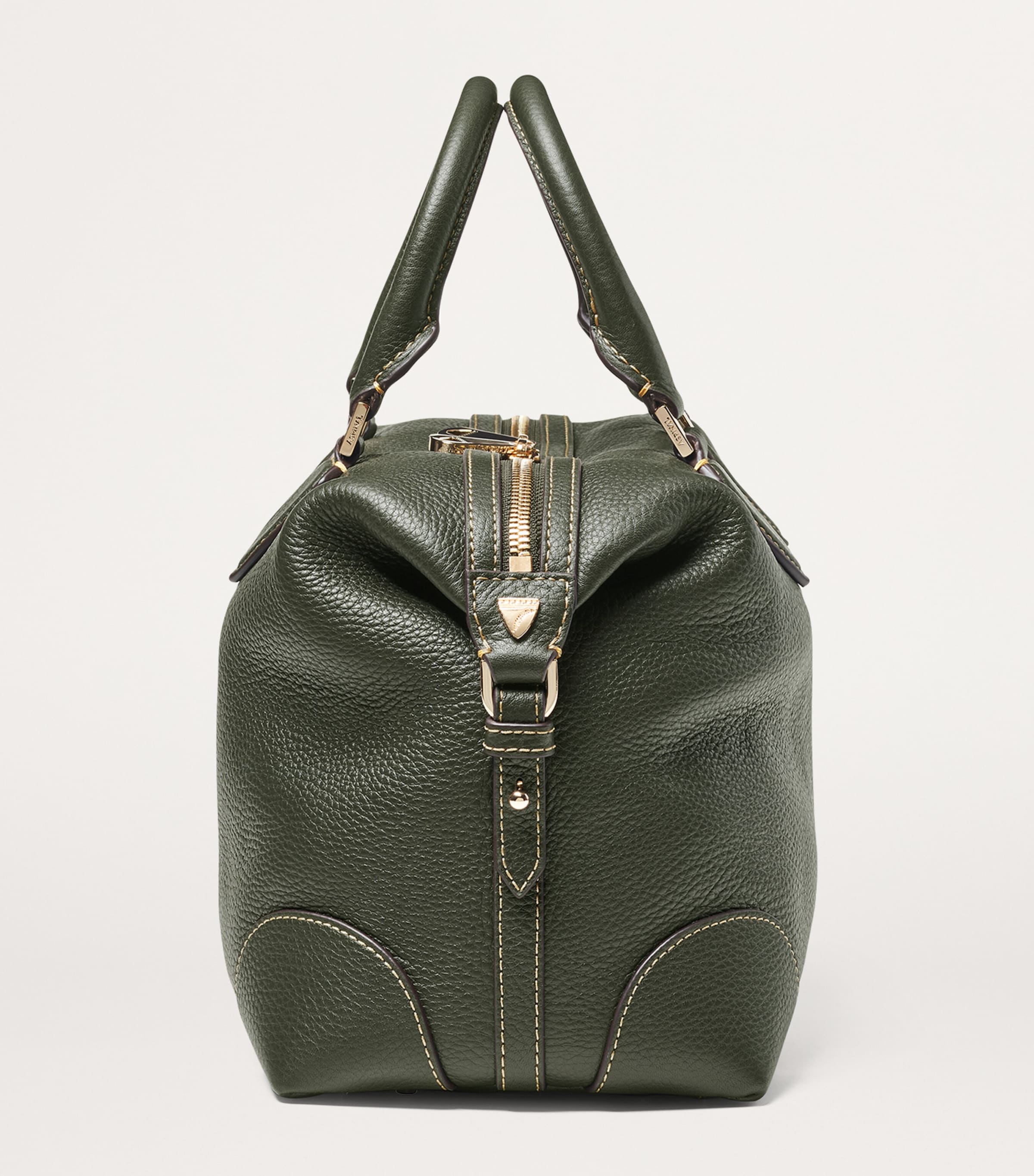 Leather Hudson Bowling Bag GREEN Image 4