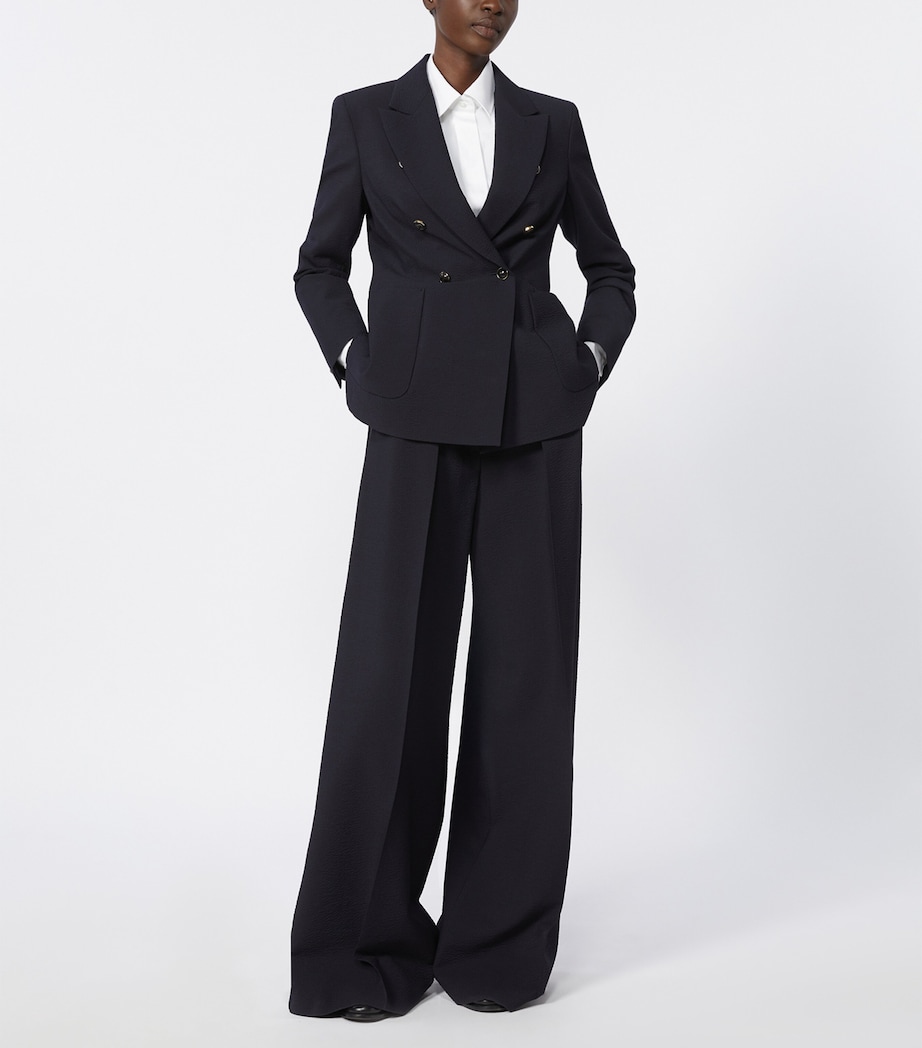 Wool-Blend Wide-Leg Trousers ULTRAMARINE Image 2