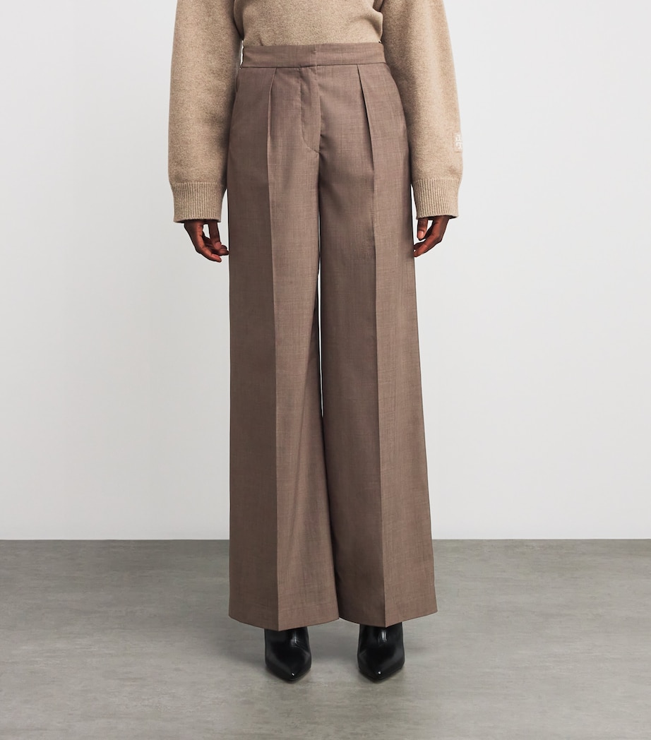 Virgin Wool Alanel Trousers MUSHROOM Image 3