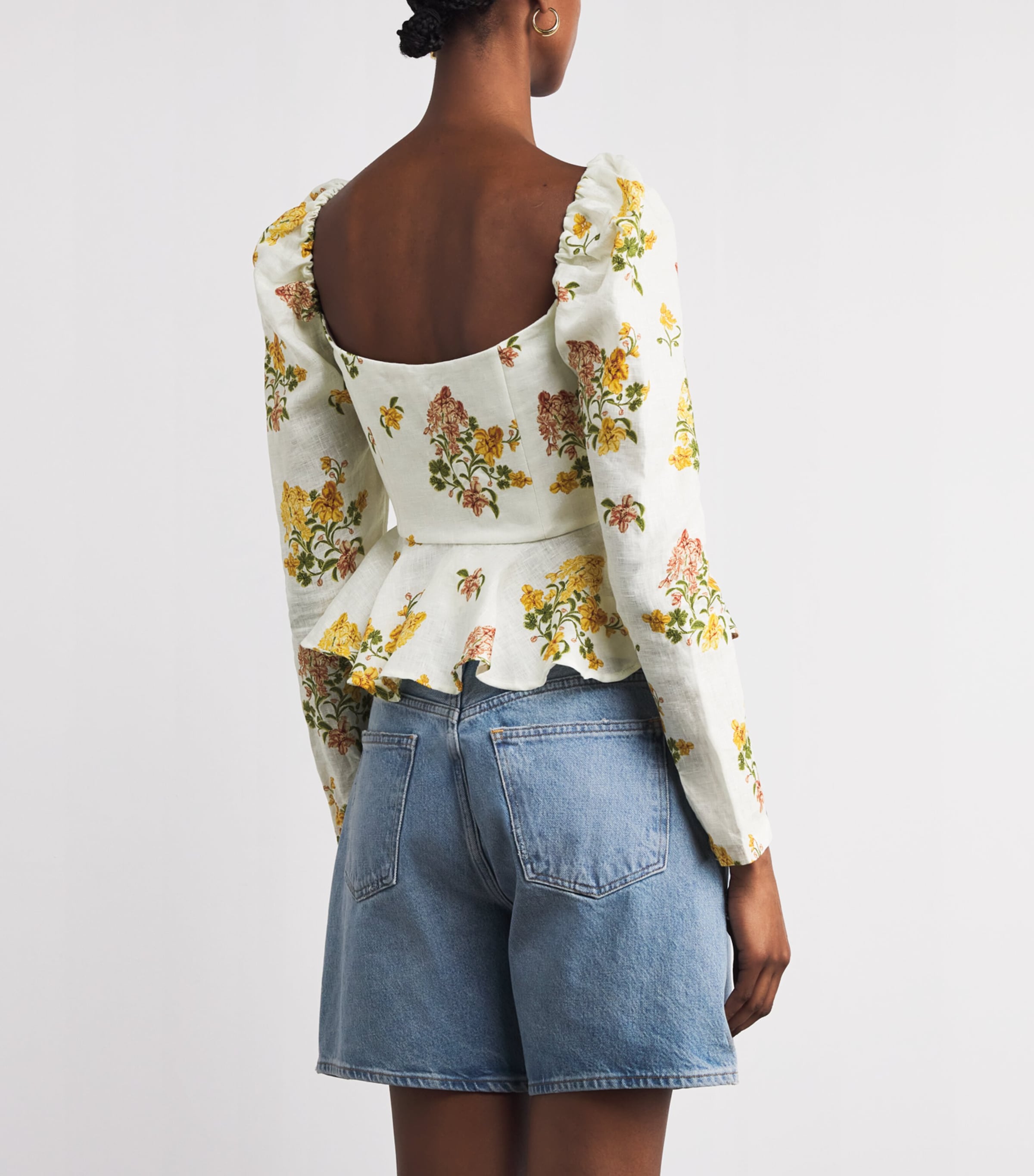 Linen Bromelia Floral Top MULTICOLOR Image 4