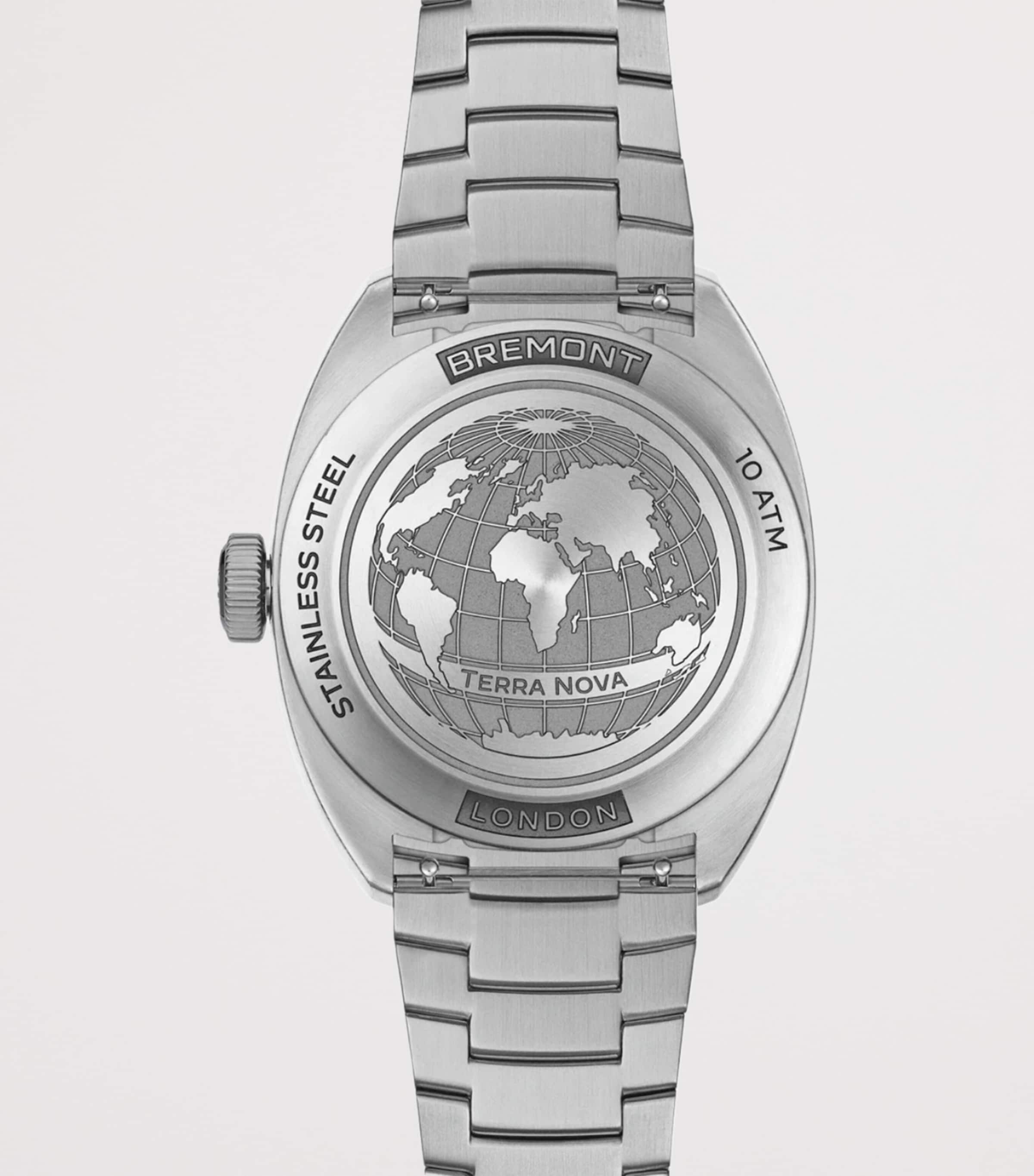 Stainless Steel Terra Nova Jumping Hour Watch 40.5mm BLACK Image 2