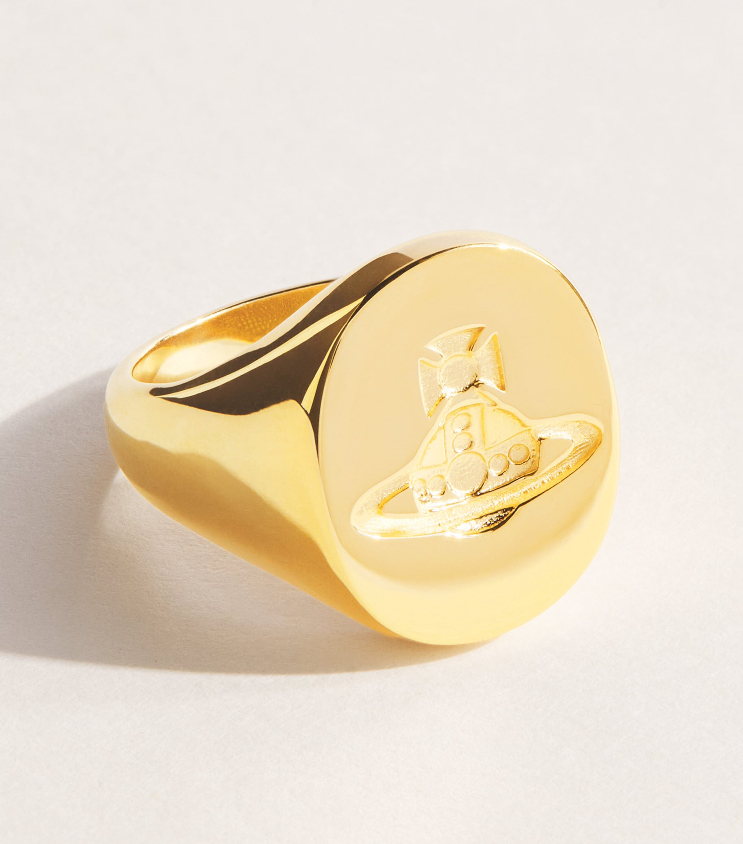 Vivienne Westwood Gold-Plated Sterling Silver Orb Signet Ring