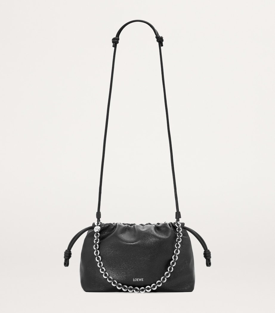 LOEWE Medium Leather Flamenco Purse Black Image 9