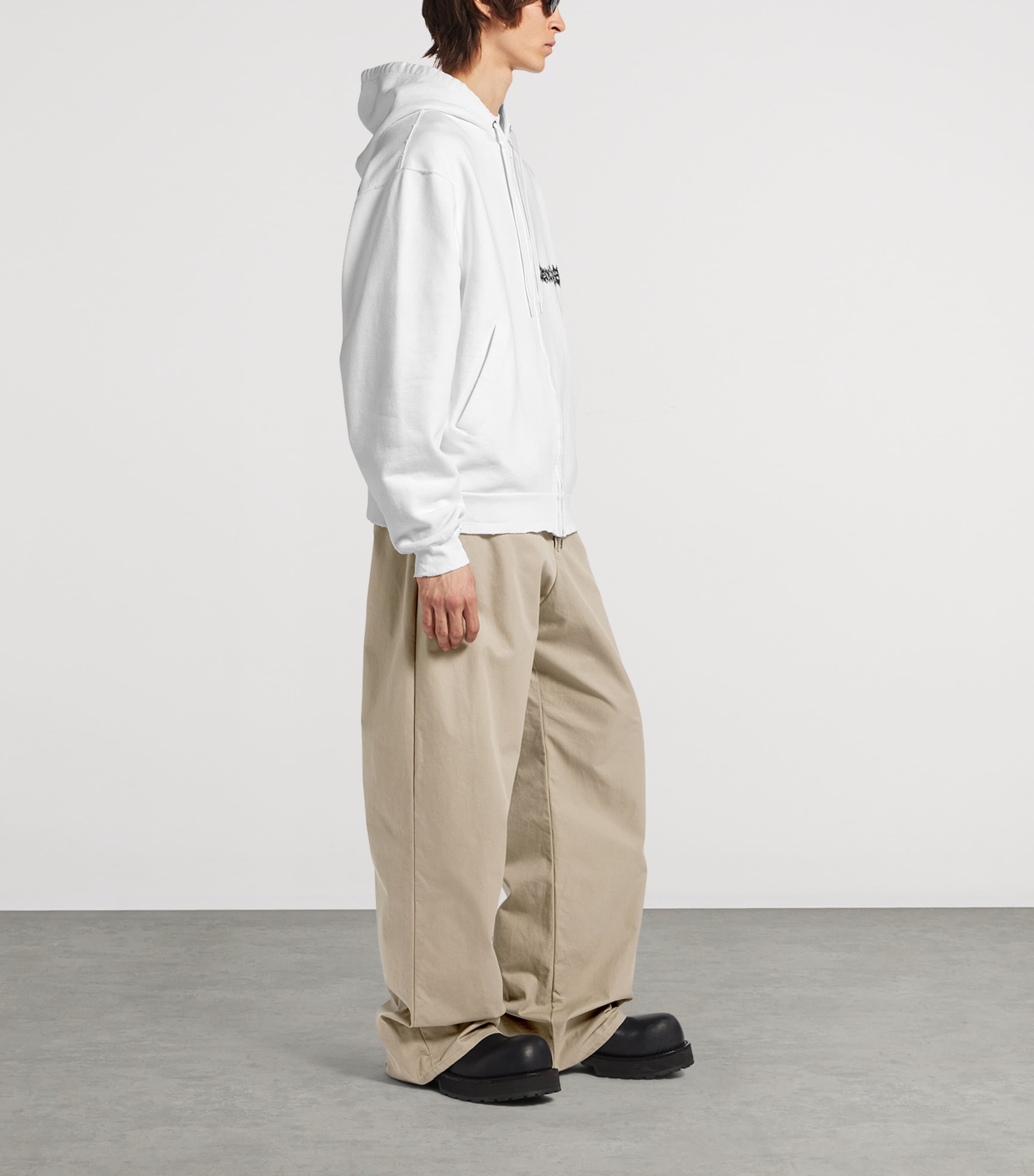 Balenciaga Mens Cotton Salon De Couture Zip-Up Hoodie Image 4