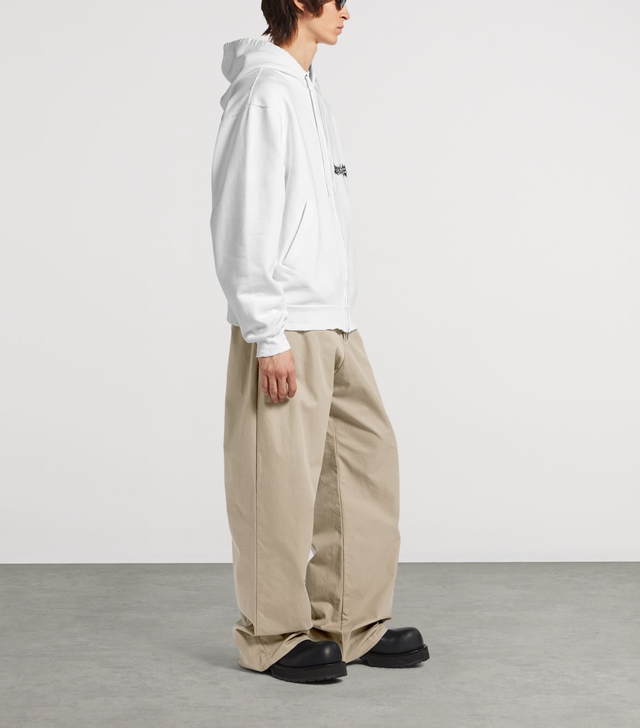 Balenciaga Mens Cotton Salon De Couture Zip-Up Hoodie Image 4