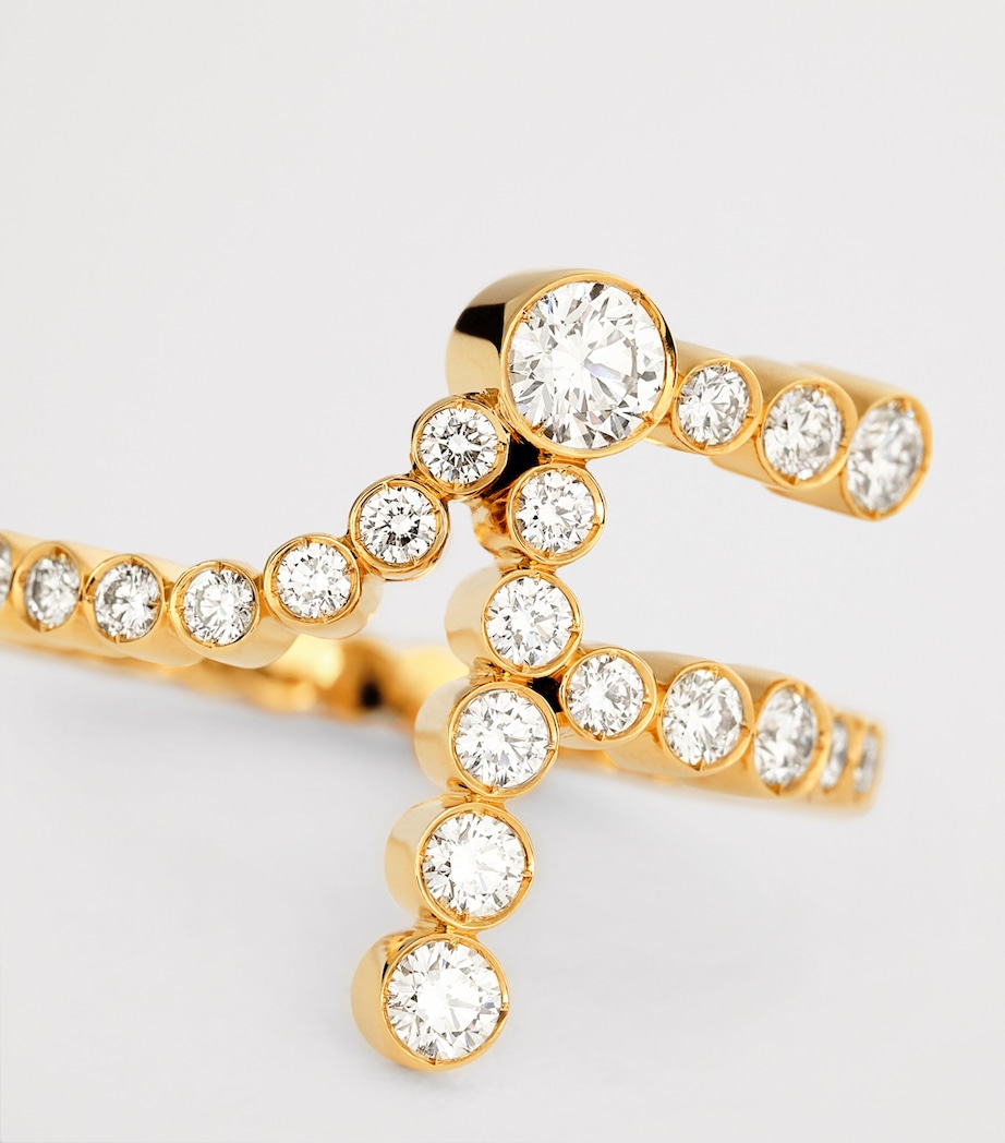 Yellow Gold and Diamond Ensemble ‘F’ Ring YELLOW GOLD Image 6