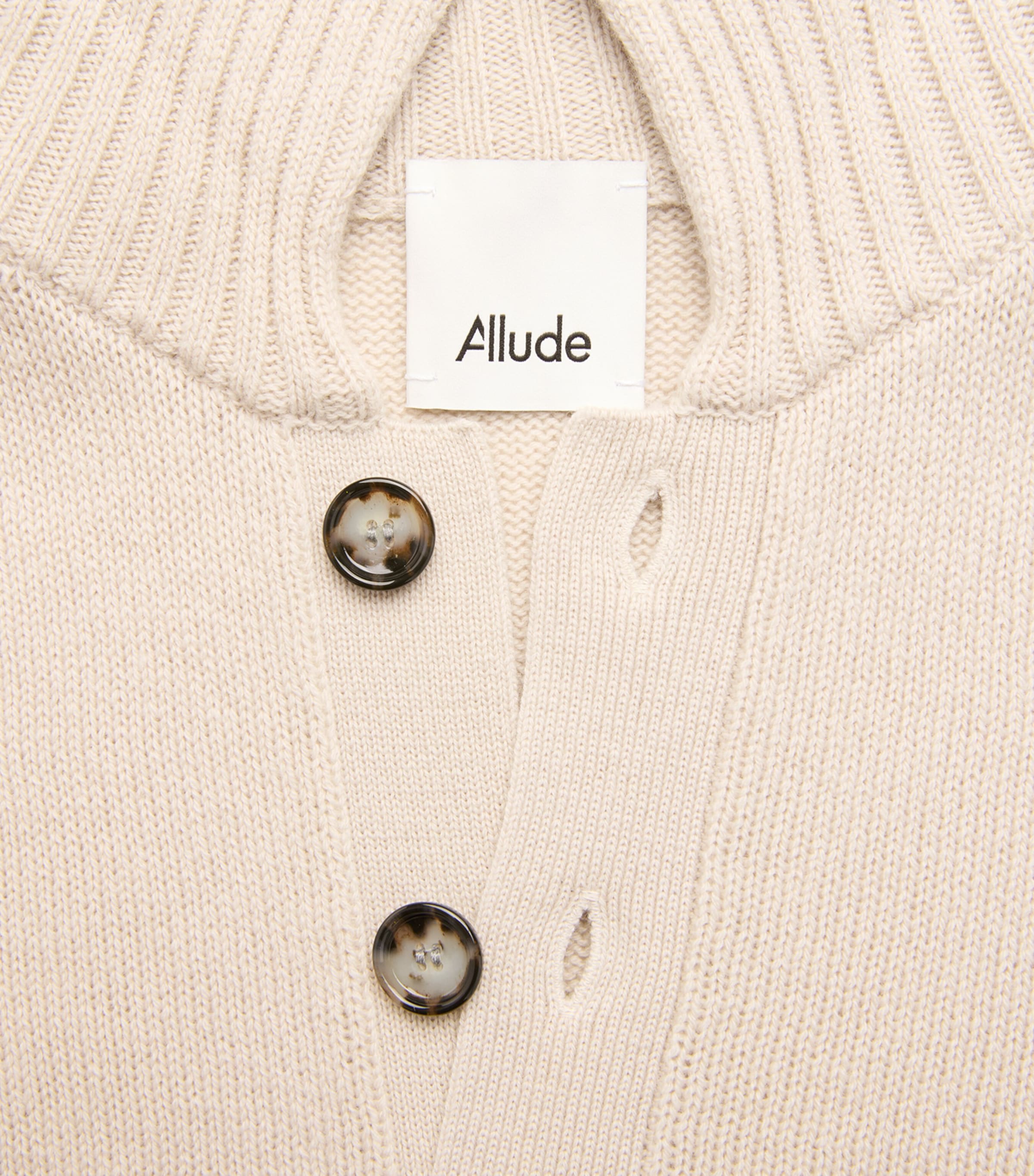 Allude Mens Wool-Cashmere Collared Cardigan Image 6
