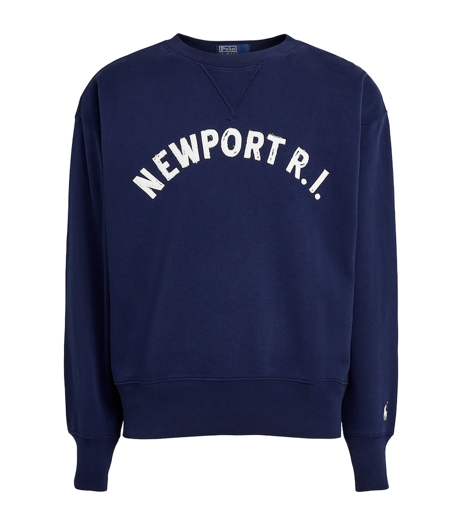 Polo Ralph Lauren Mens Cotton Newport Sweatshirt Newport Navy Image 1