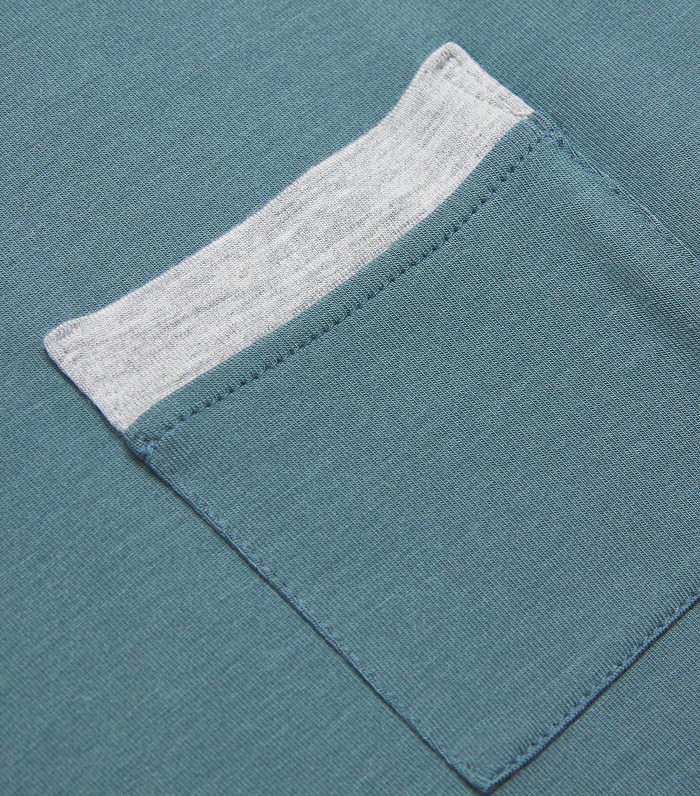 Homebody Kids Contrast-Detail Pyjama Top Teal Mist Image 3