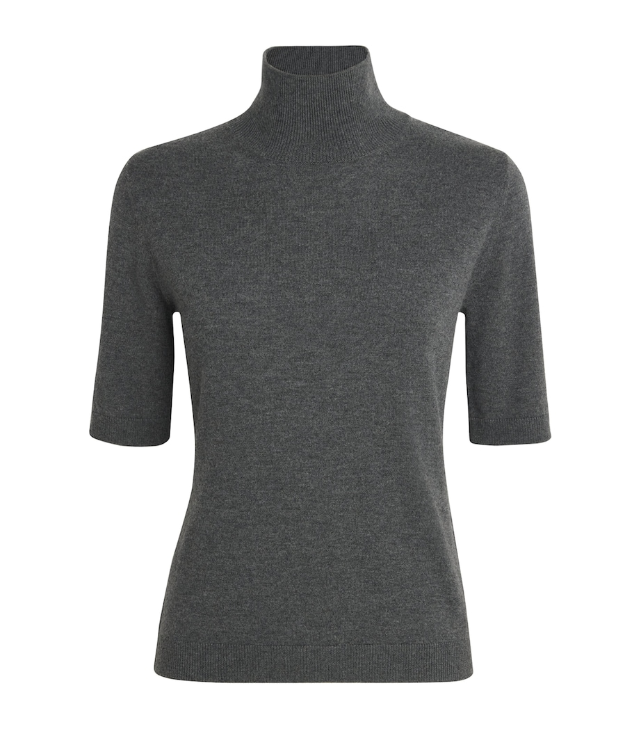 Wool Short-Sleeve Sweater MEDIUM GREY Image 1