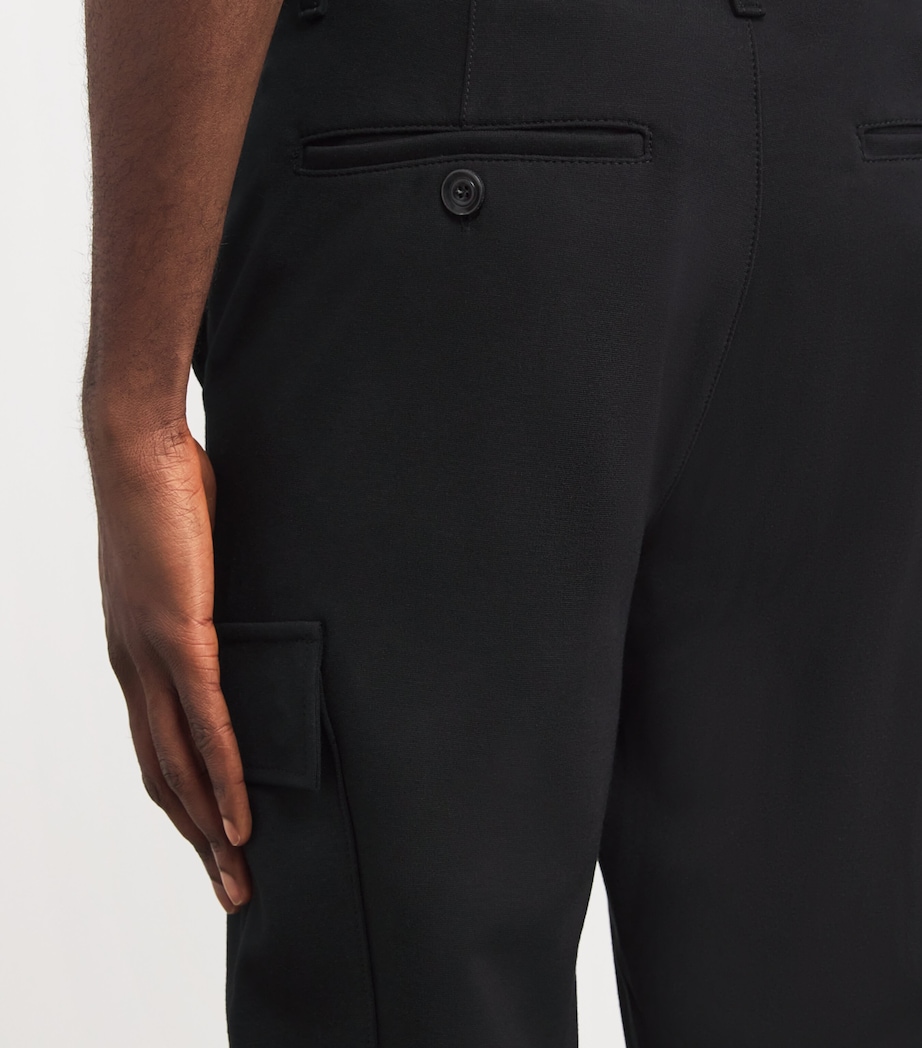 Double Knit Cargo Chinos BLACK Image 6