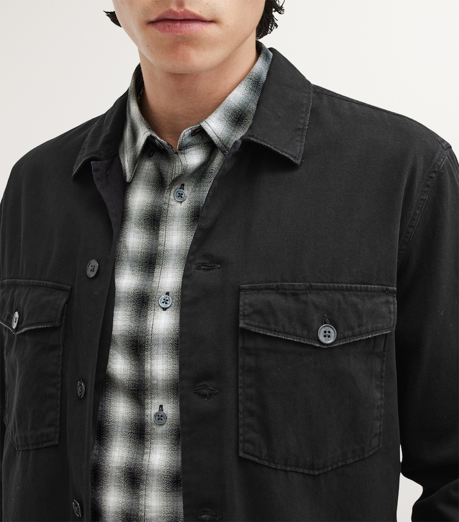 Cotton Spotter Overshirt BLACK Image 7