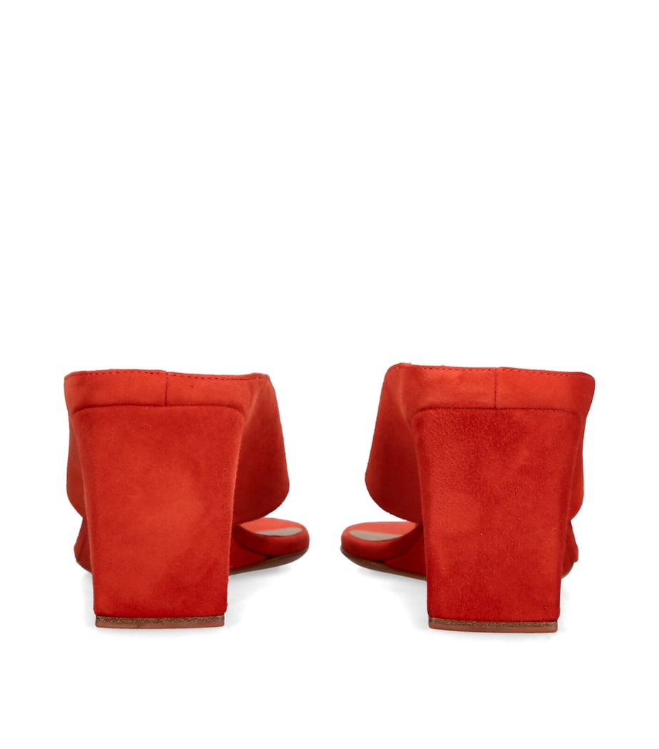 Alaïa Suede Cube Wedge Sandals 75 Orange Image 2