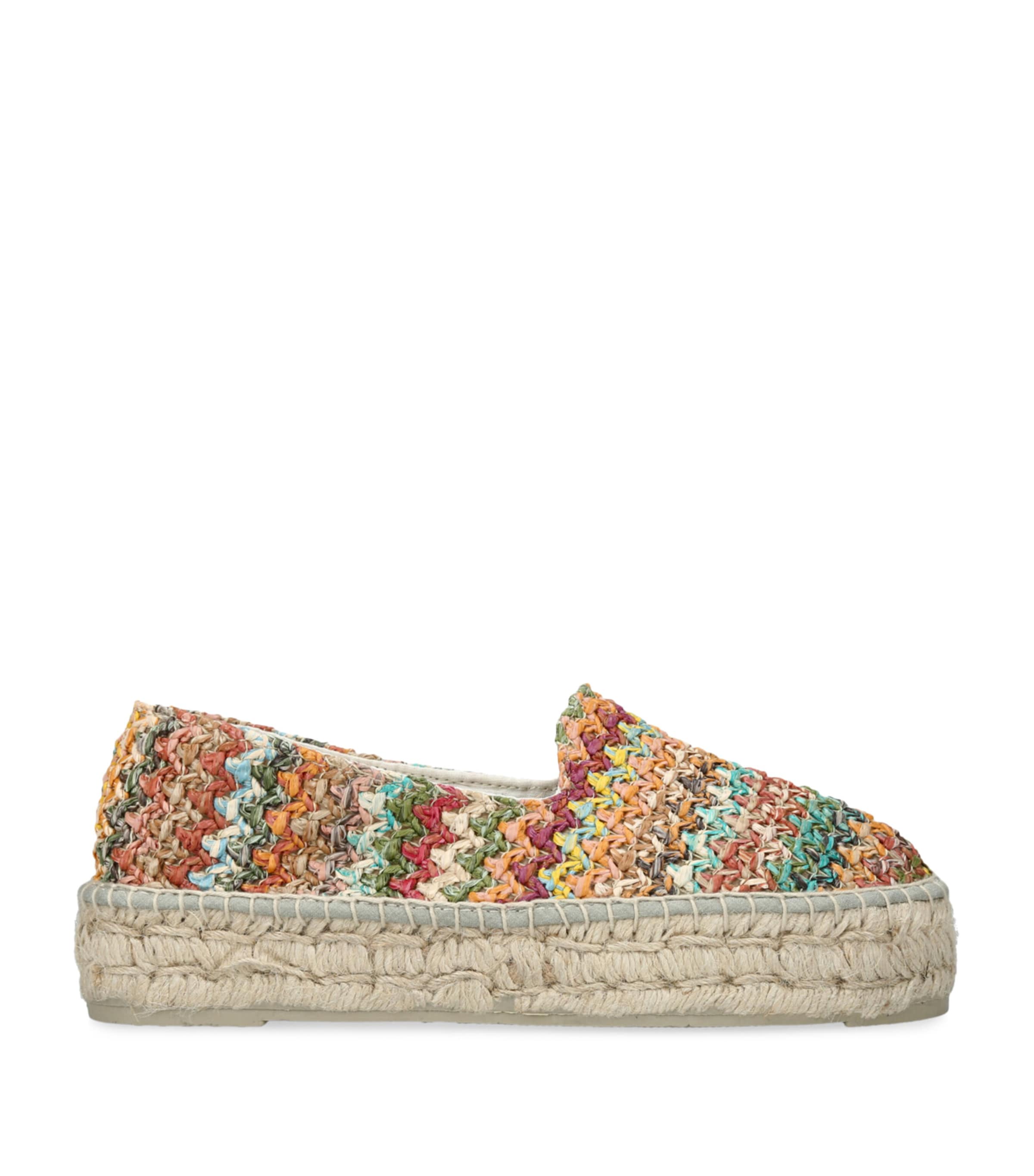 Manebi Raffia Sole Round Toe Espadrilles
