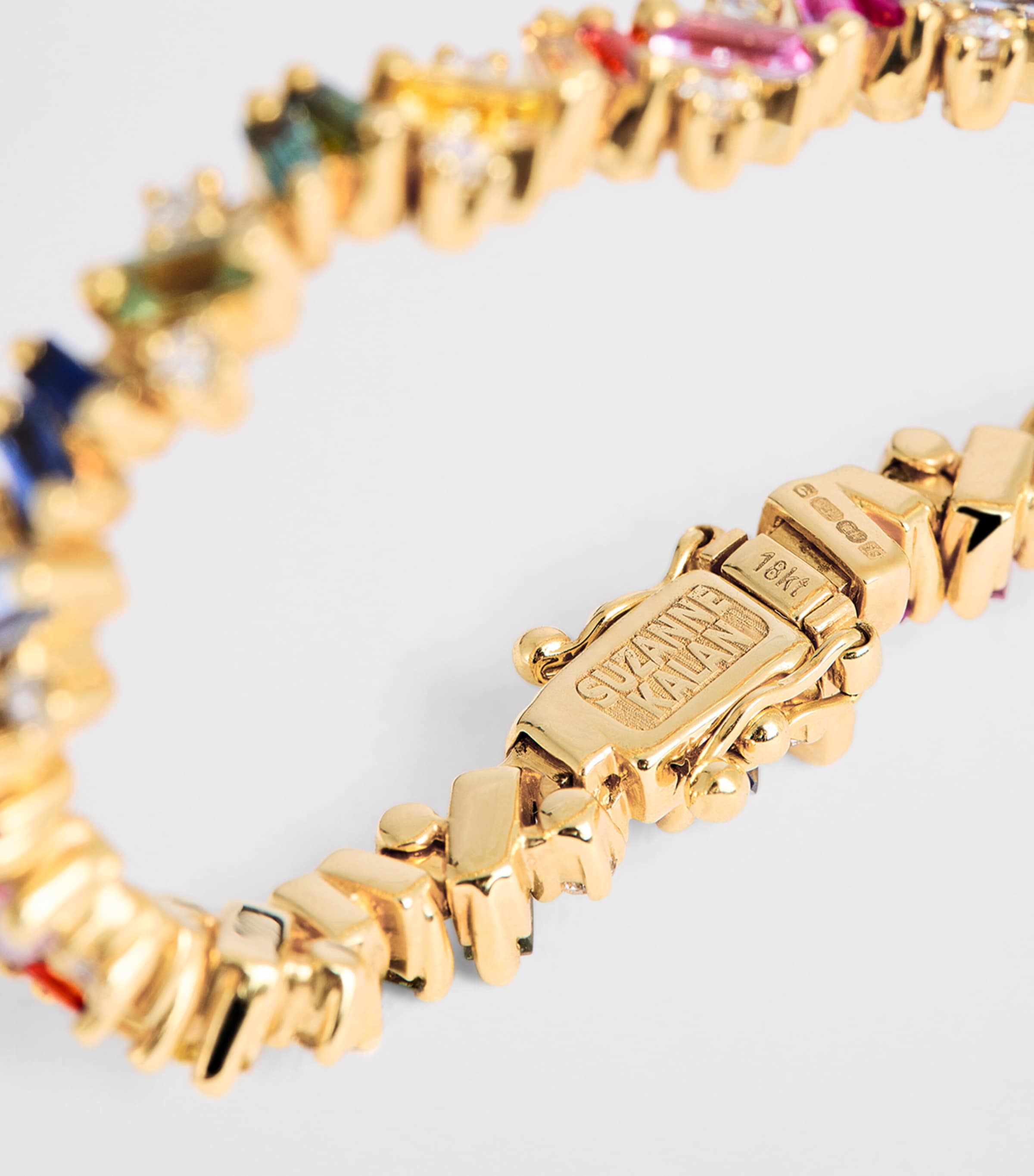 Yellow Gold and Rainbow Sapphire Frenzy Tennis Bracelet 18K YG/RS Image 5