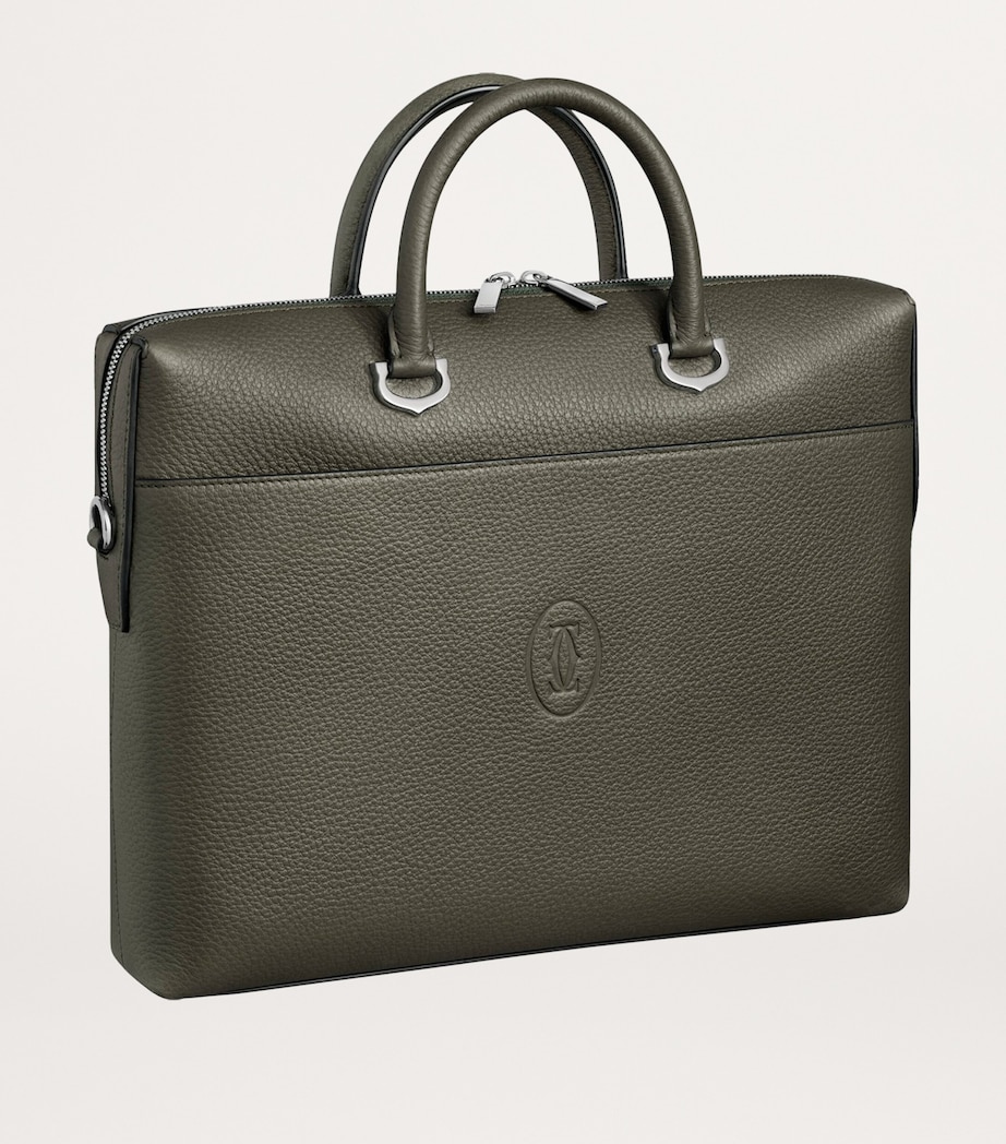 Small Calfskin Must de Cartier Document Holder KHAKI Image 2