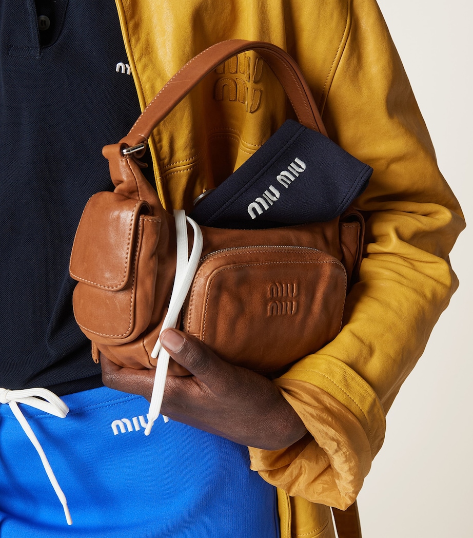 Miu Miu Nappa Leather Pocket Shoulder Bag Image 6