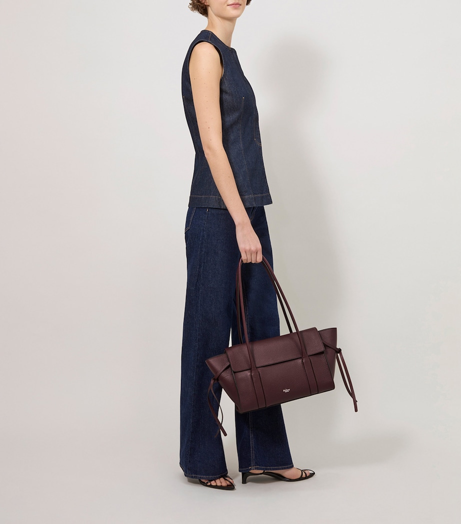 Small Leather Soft Bayswater Shoulder Bag BLACK CHERRY Image 5