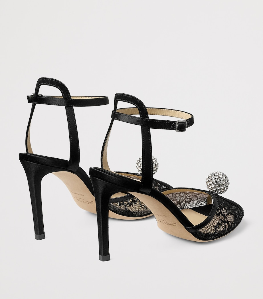 Sacora 85 Lace Sandals BLACK/CRYSTAL Image 4