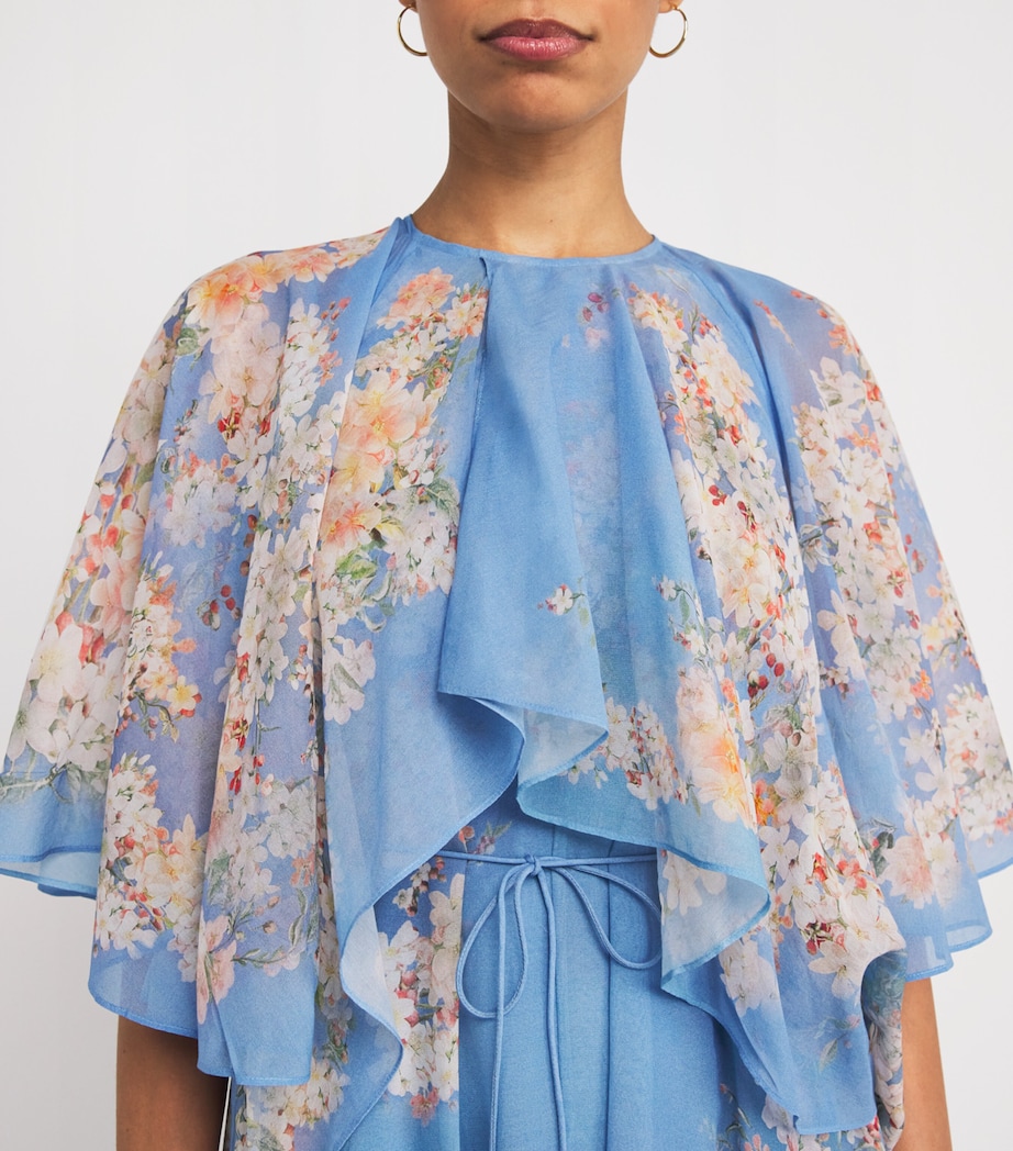 Tiered Cascadian Maxi Dress TLBLBTFLO TEAL/BLUE Image 4