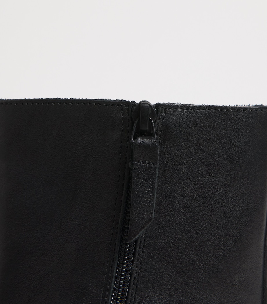 Leather Camion Ankle Boots BLACK Image 7