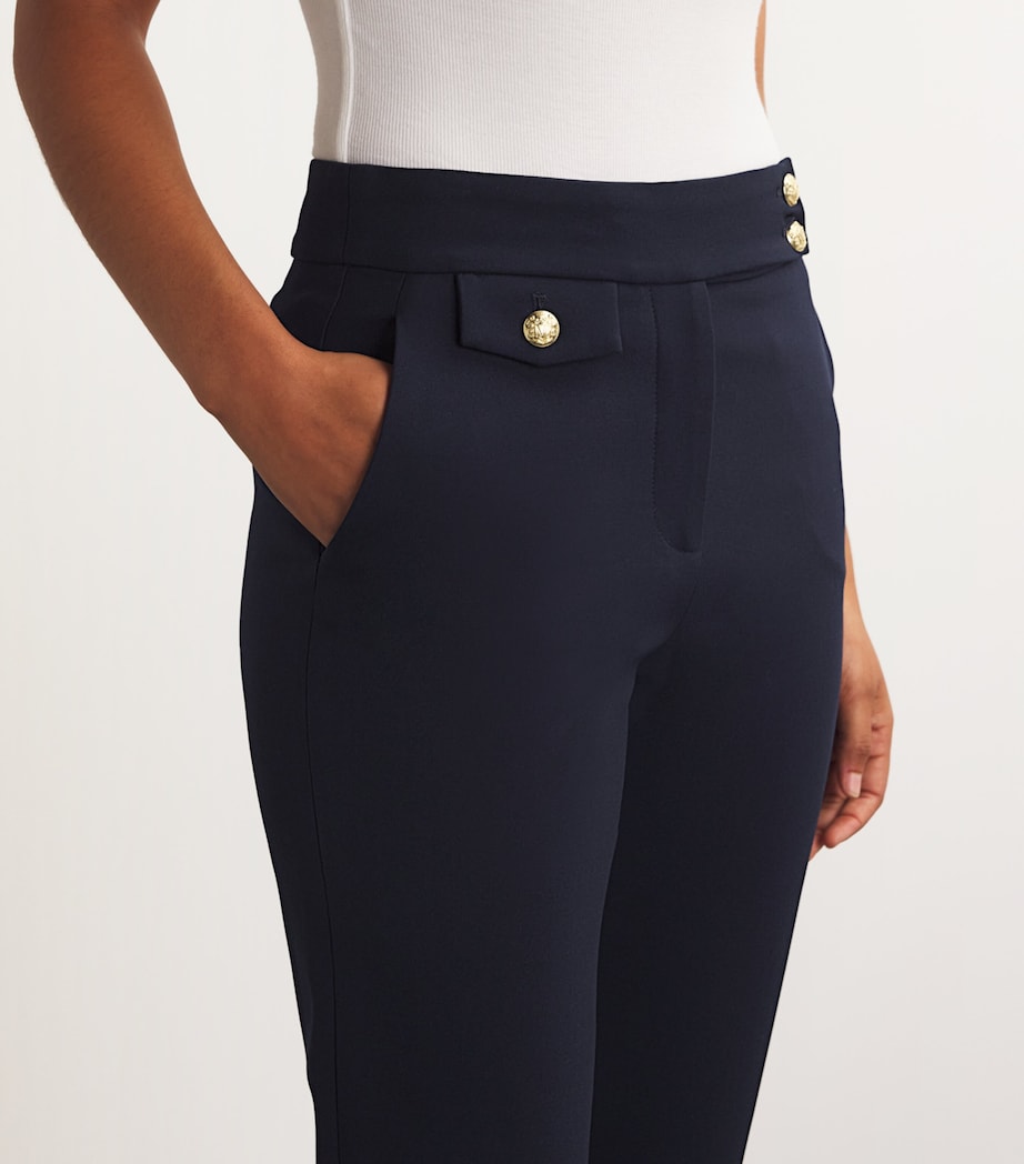 Woven Cropped Renzo Trousers NAVY/GOLD Image 6