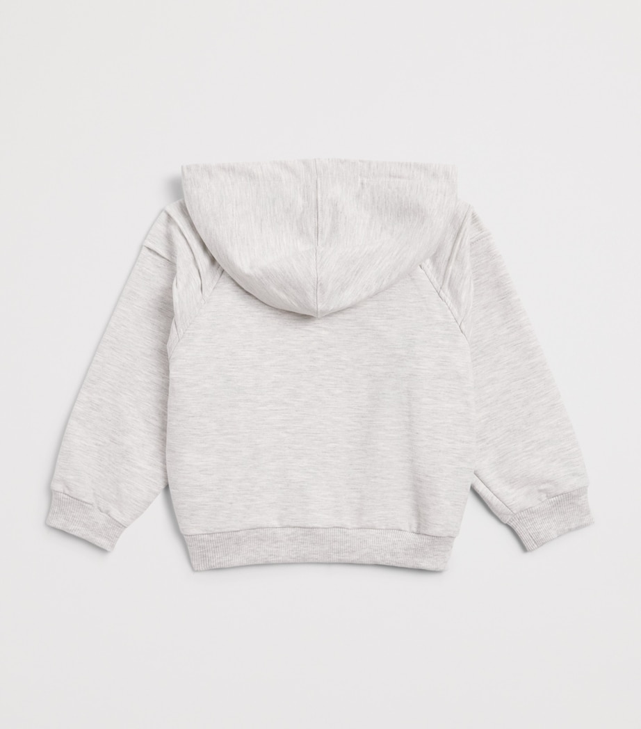 Monnalisa Stretch-Cotton Yorkshire Terrier Hoodie (2-12 Years) Grey Image 2