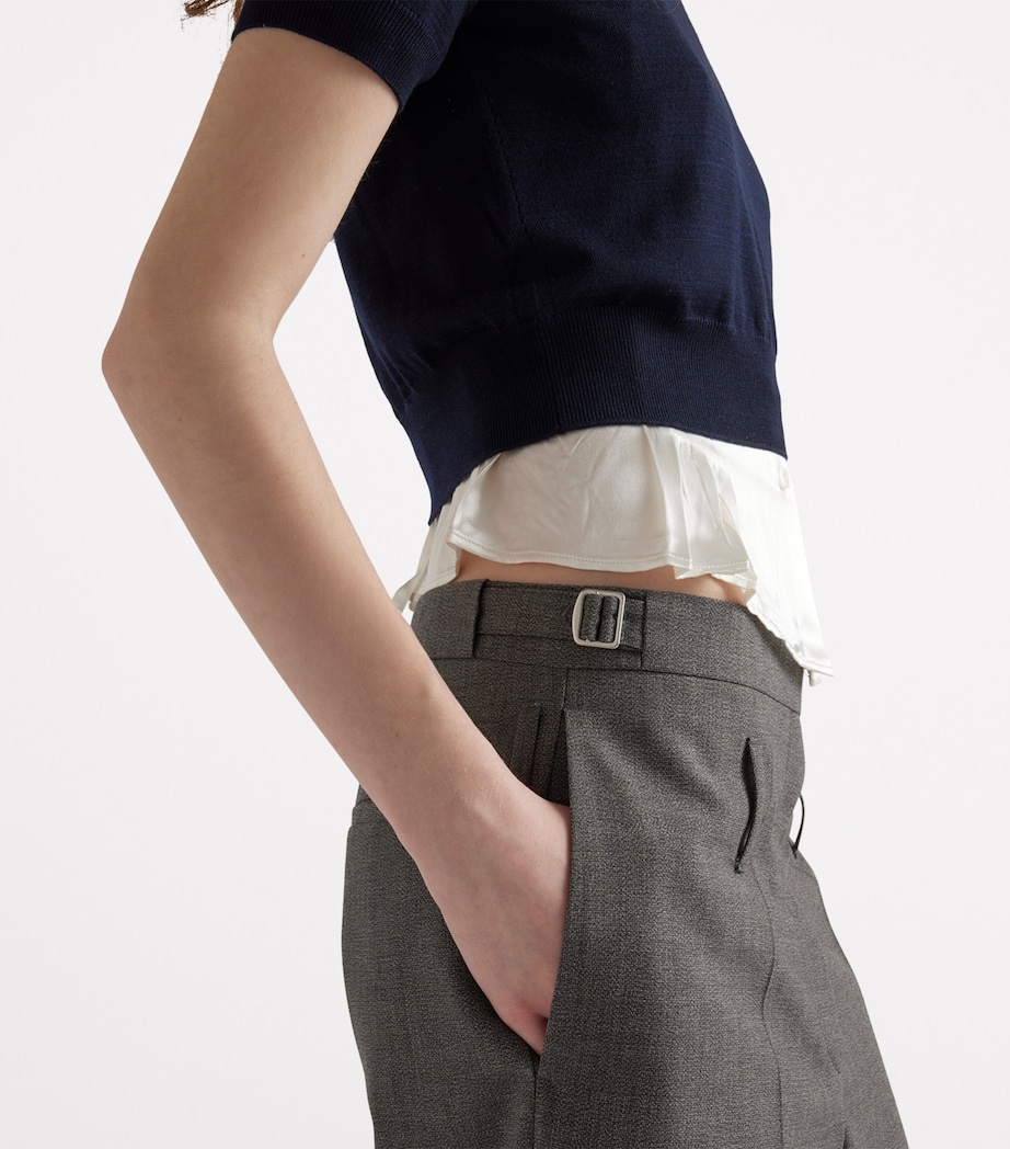 Technical Wool Tailored Trousers F0480 Image 3