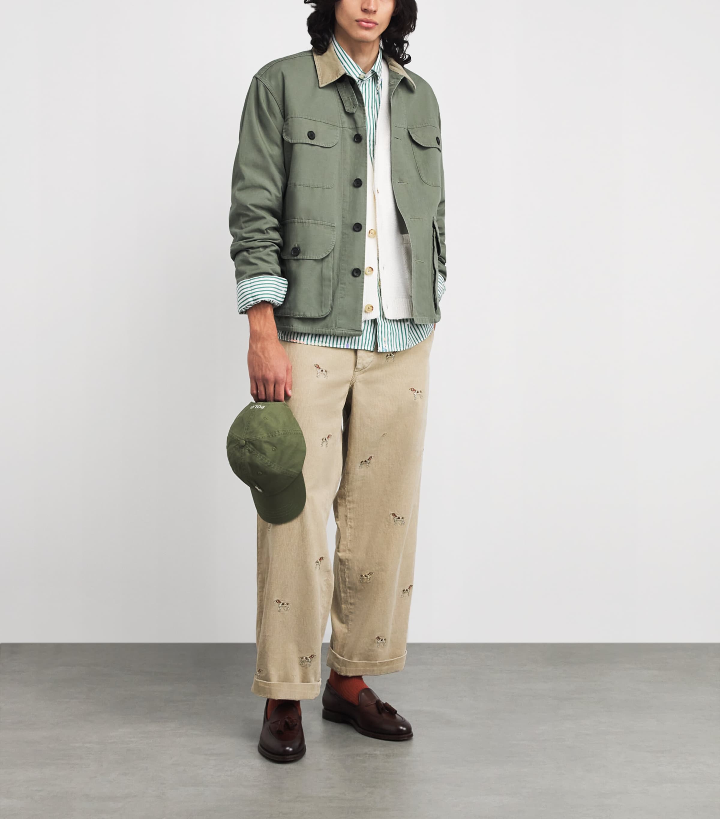 Cotton Canvas Overshirt GREEN Image 2