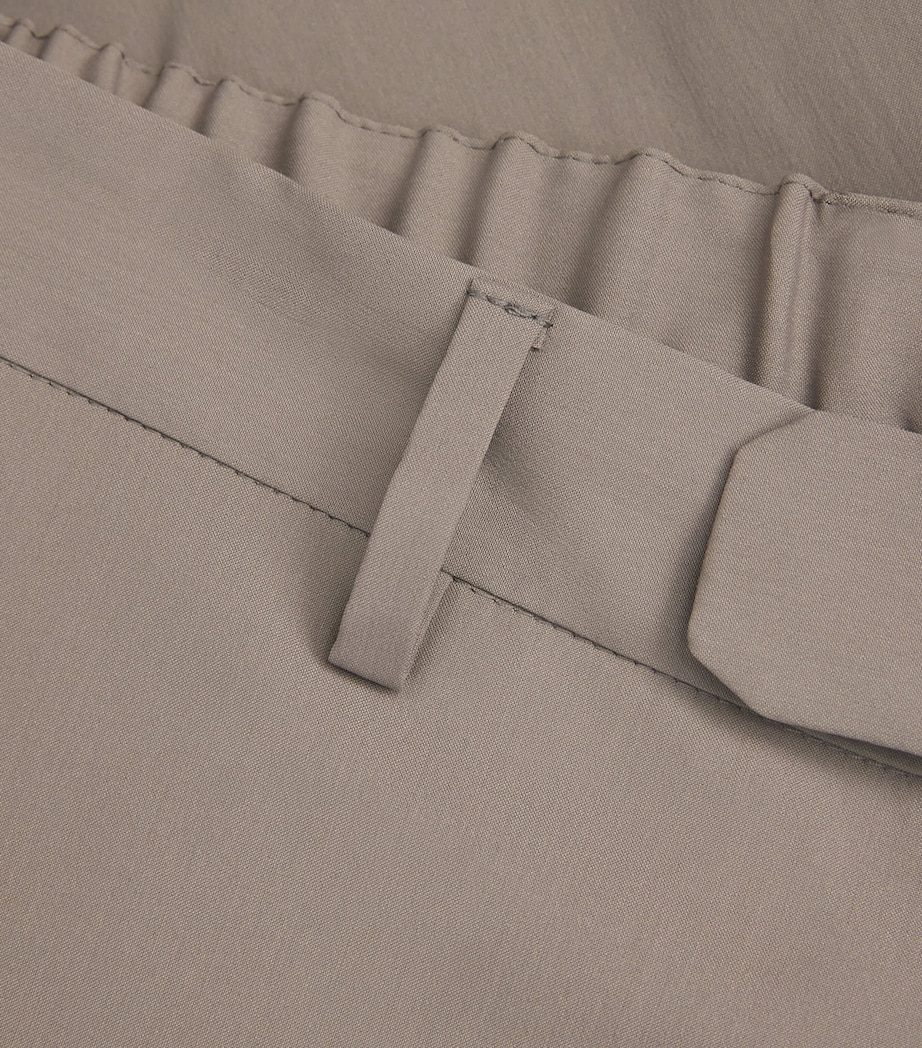 Corneliani Mens Techwool Straight Trousers Natural / Beige Image 6