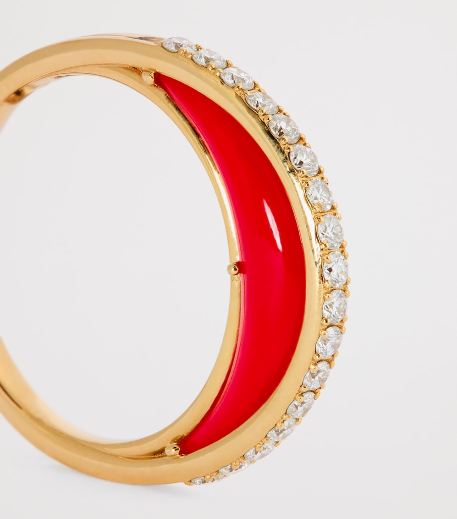 Yellow Gold and Diamond Bloop Moon Lot N*91 Ring (Size 53) YELLOW GOLD Image 6