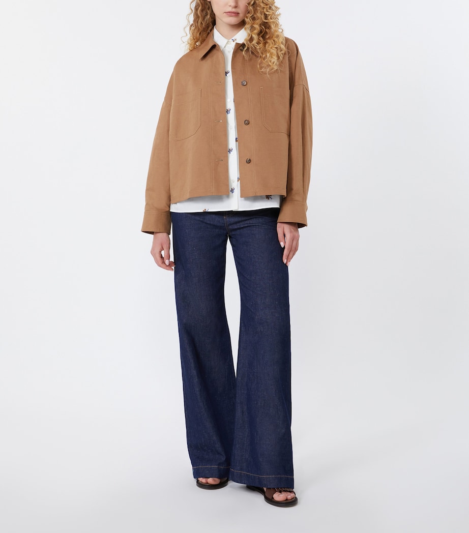 Weekend Max Mara Womens Wide-Leg Jeans Navy Image 2