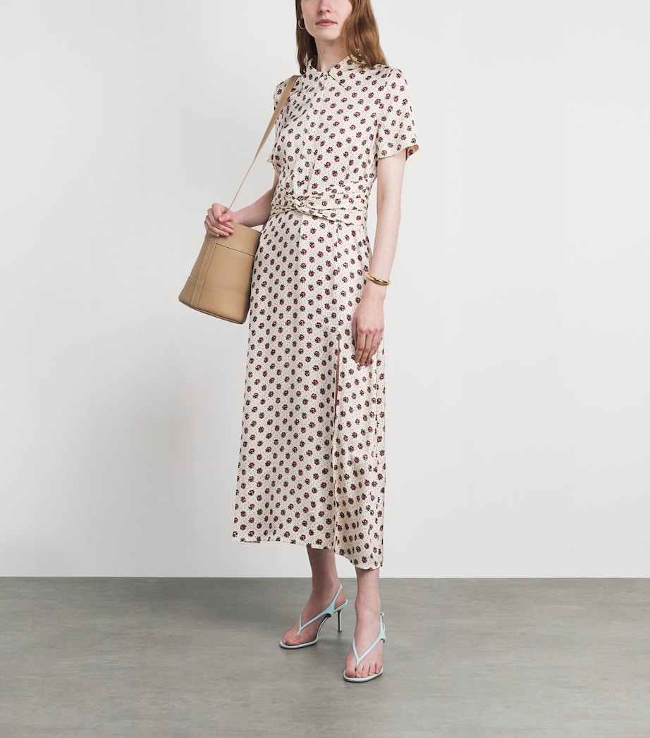 Claudie Pierlot Womens Floral Maxi Shirt Dress Light Print Image 2