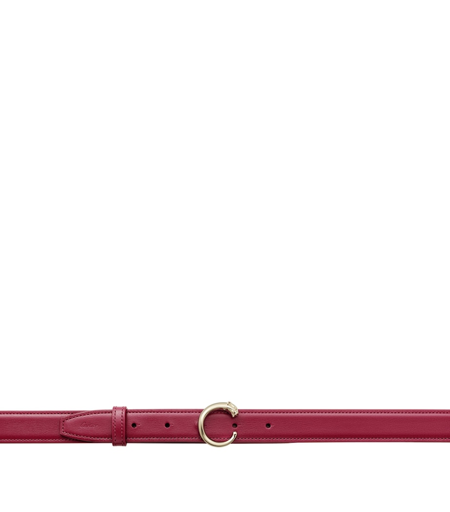 Leather Panthère de Cartier Belt (75cm) RED Image 2