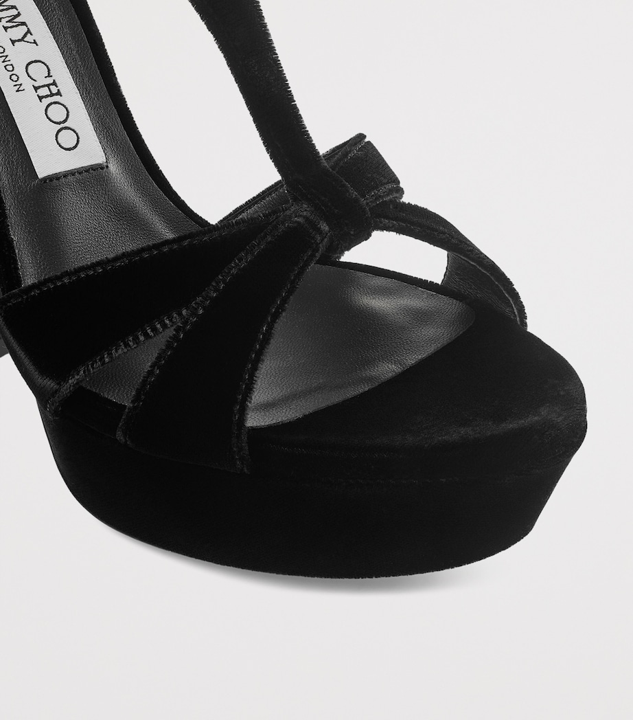 Kesia 120 Velvet Sandals BLACK Image 5