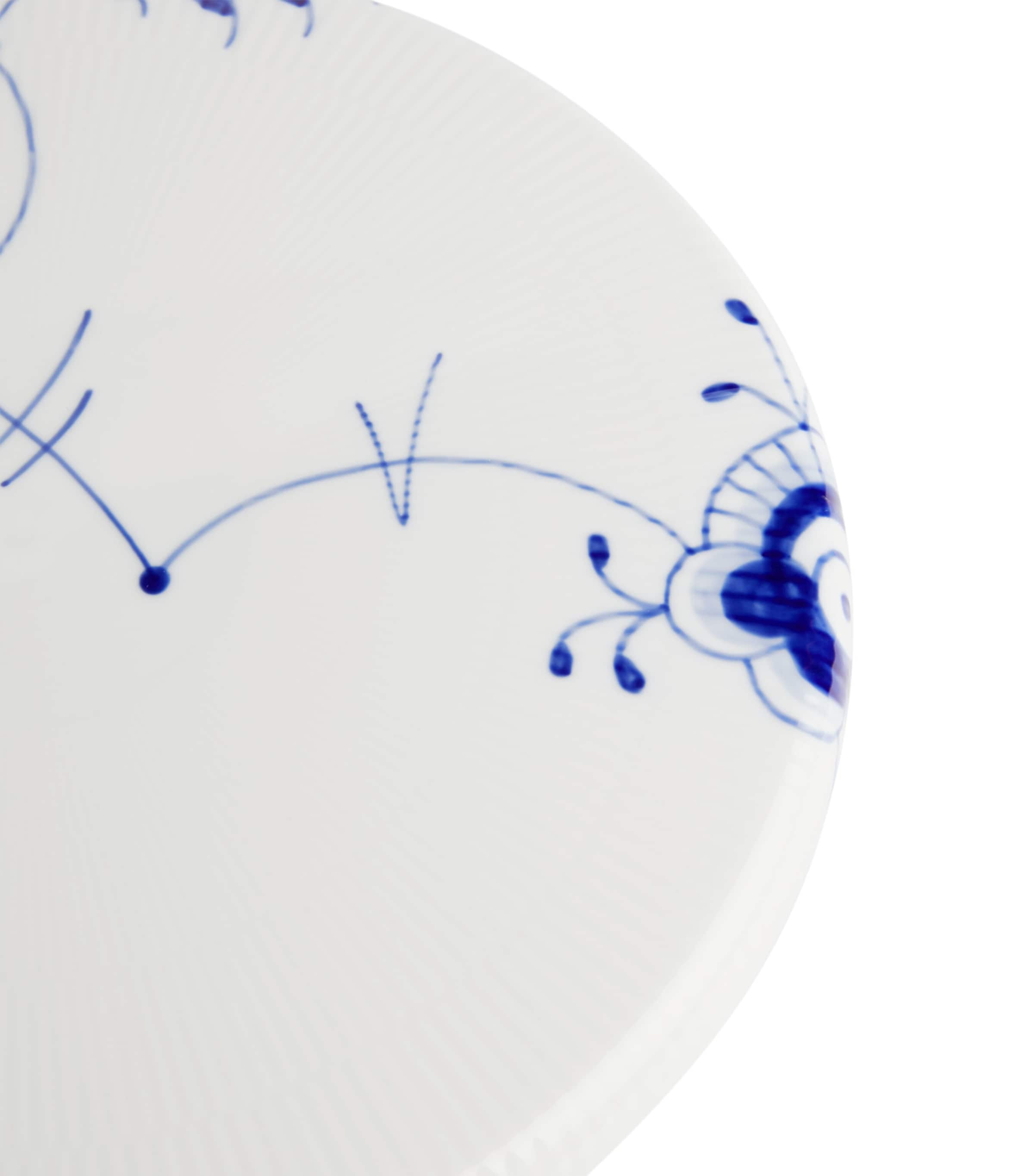 Blue Fluted Mega Dish on Stand (29.5cm) BLUE Image 4