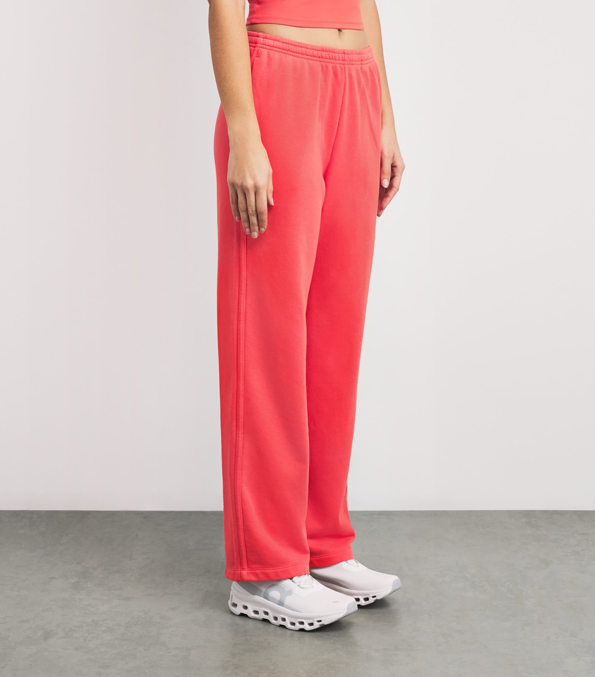 Cotton-Blend Sedona Straight Sweatpants BCR BRIGHT CORAL Image 3