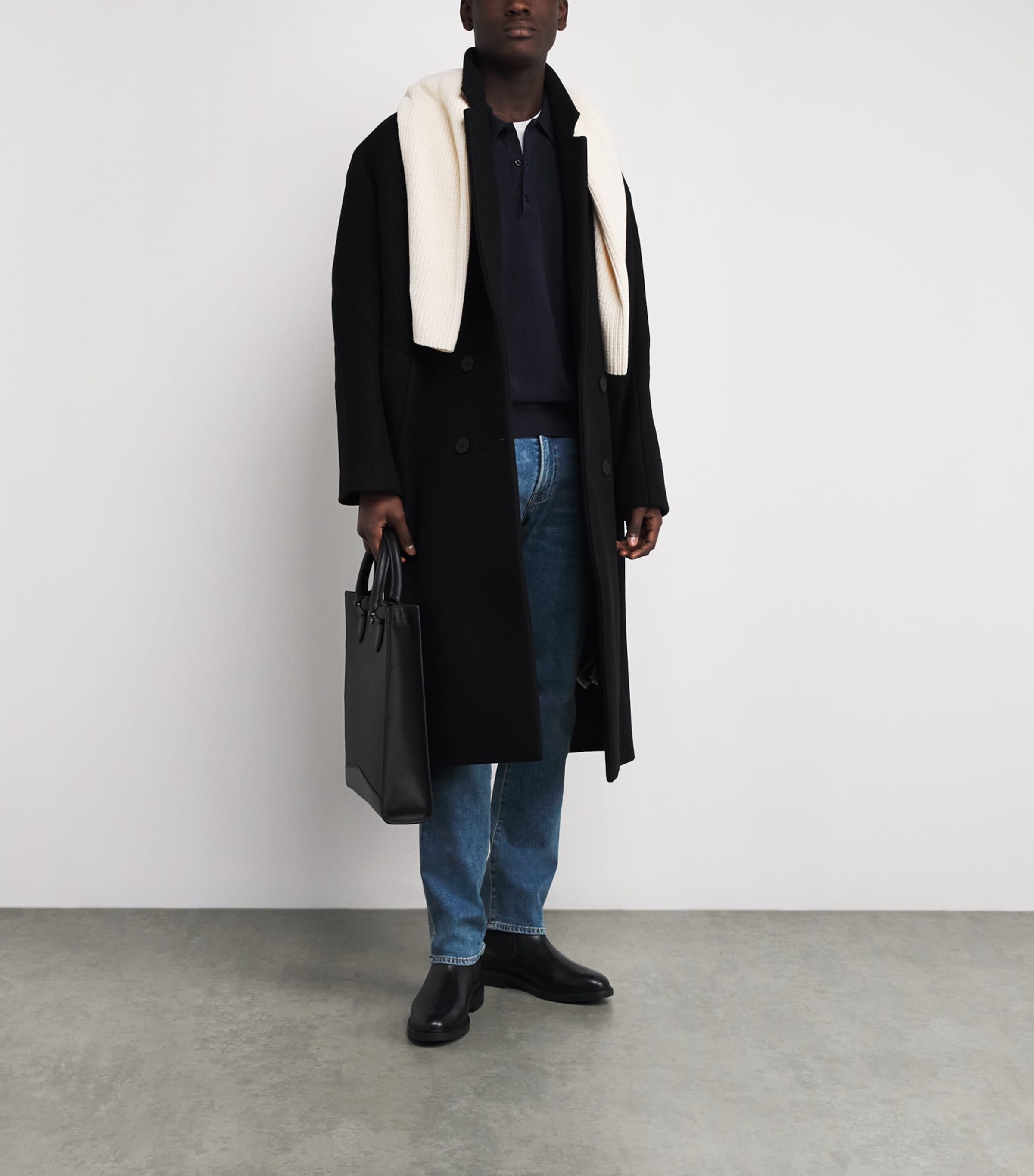 Cotton Piqué Polo Shirt NVY Image 2