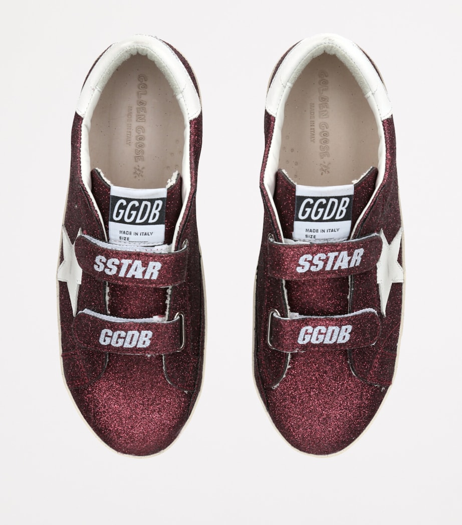 Golden Goose Leather Old School Sneakers Red/dark Image 4