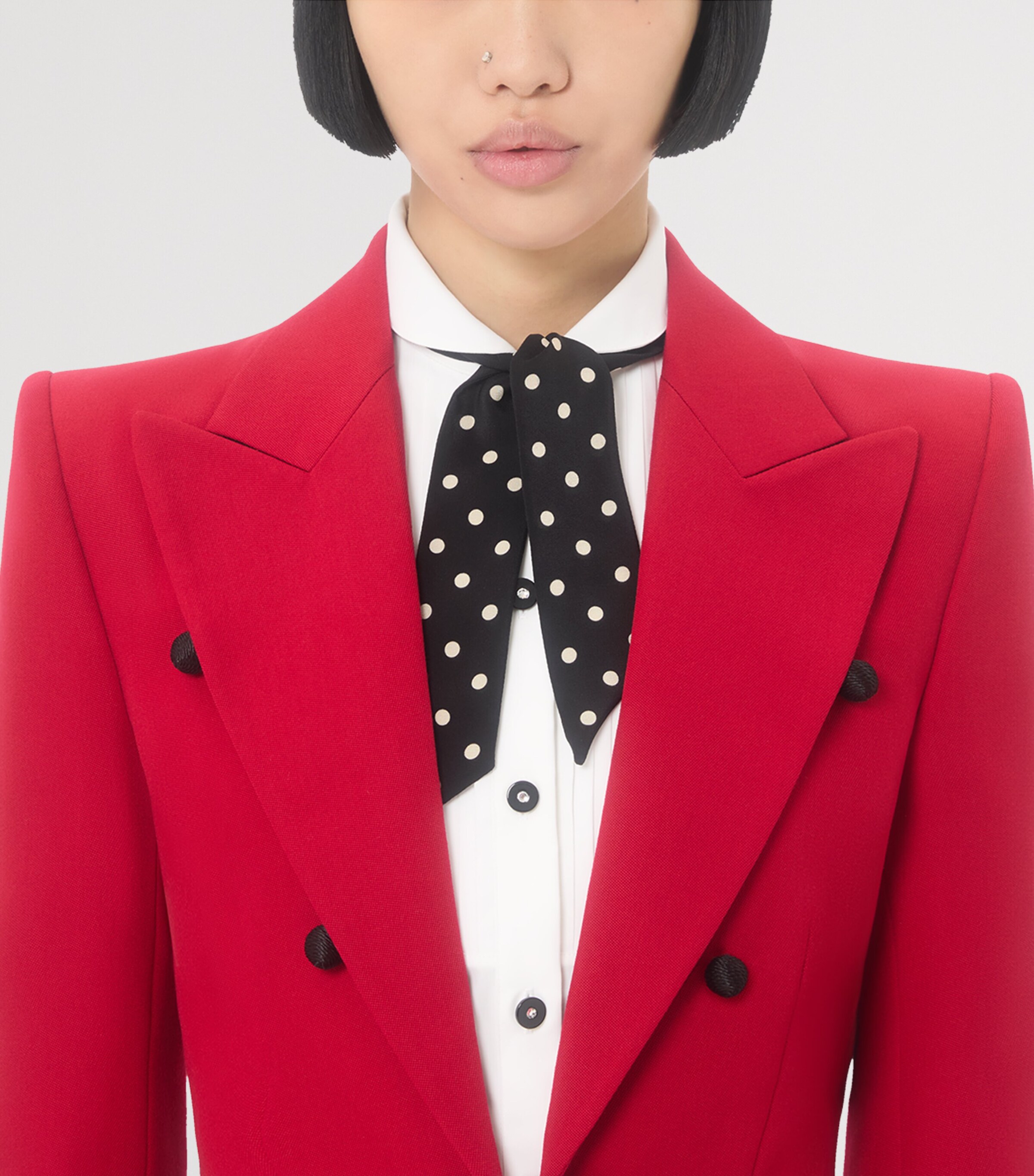 Virgin Wool Cropped Blazer R9M Image 7