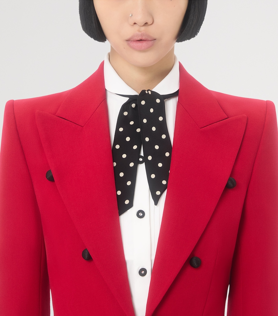 Virgin Wool Cropped Blazer R9M Image 7