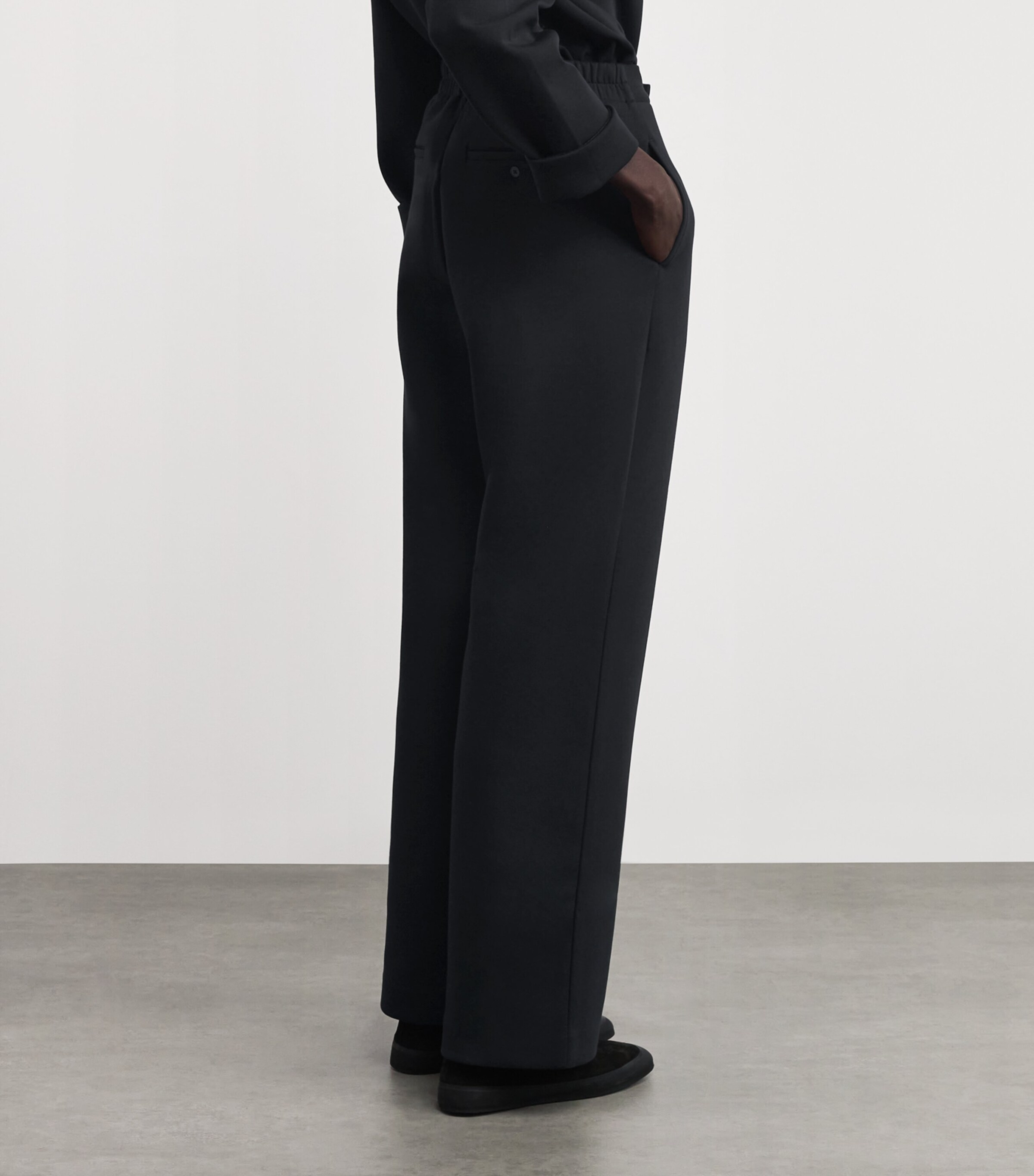 Vince Womens Cotton-Blend Straight Trousers Image 4